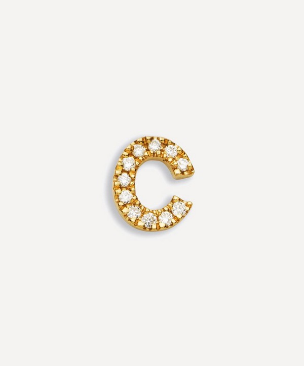 Loquet London - 18ct Gold Diamond C Charm image number null