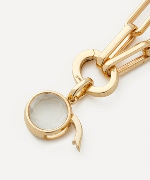 Loquet London - 14ct Gold Single Round Locket Link Bracelet image number 1