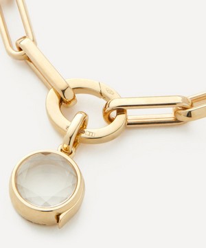 Loquet London - 14ct Gold Single Round Locket Link Bracelet image number 2