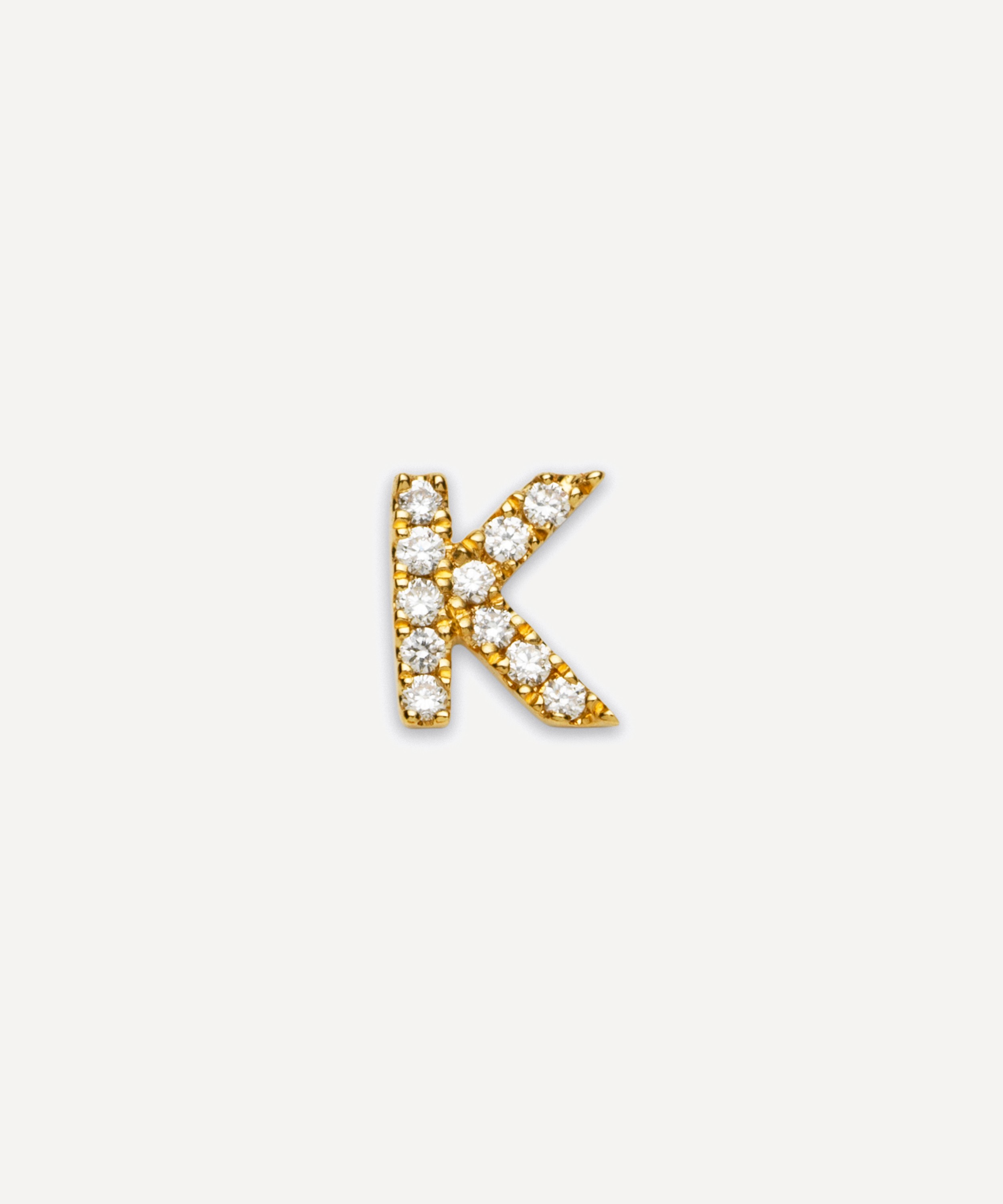 Loquet London - 18ct Gold Diamond K Charm image number 0
