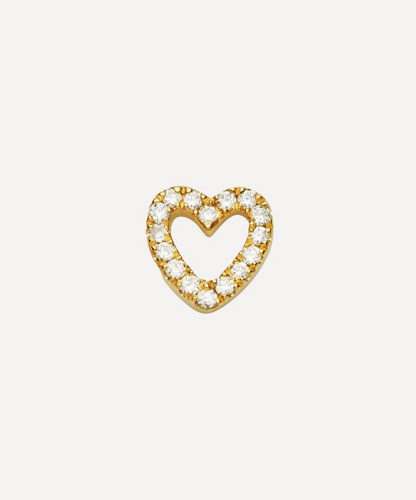 Loquet London - 18ct Gold With Love Diamond Heart Charm image number null