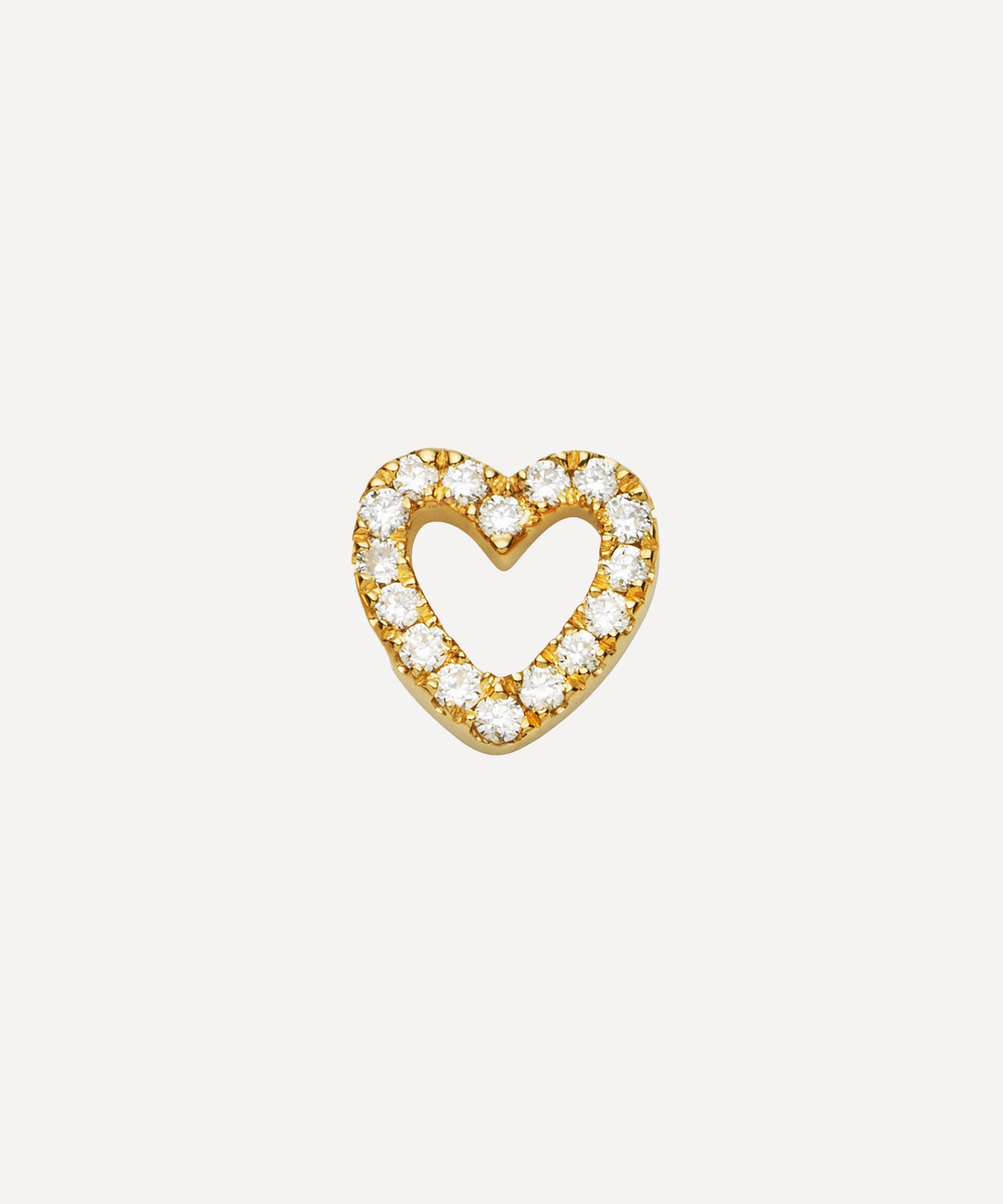 Loquet London - 18ct Gold With Love Diamond Heart Charm