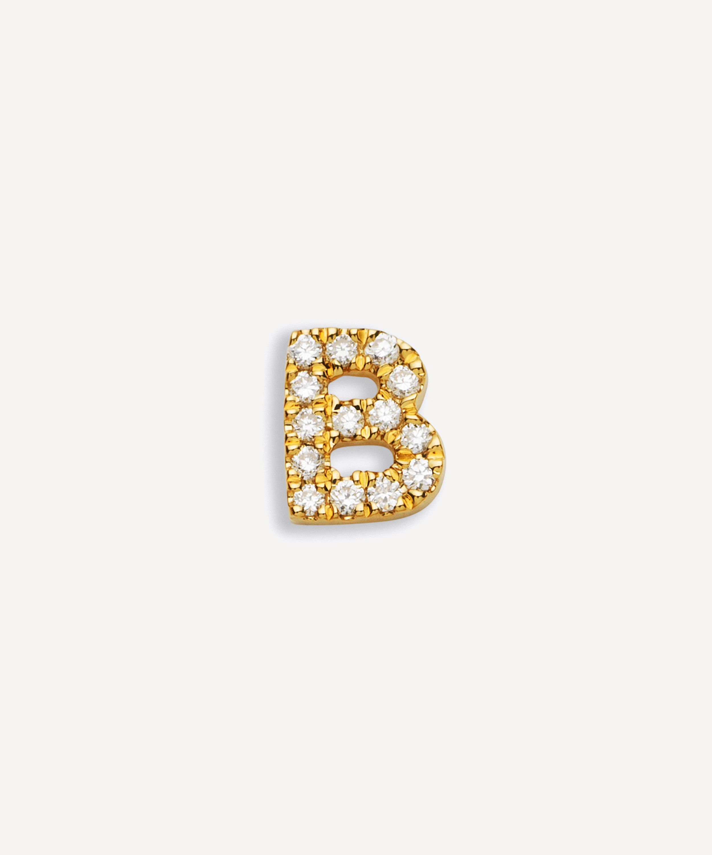 Loquet London - 18ct Gold Diamond B Charm image number 0