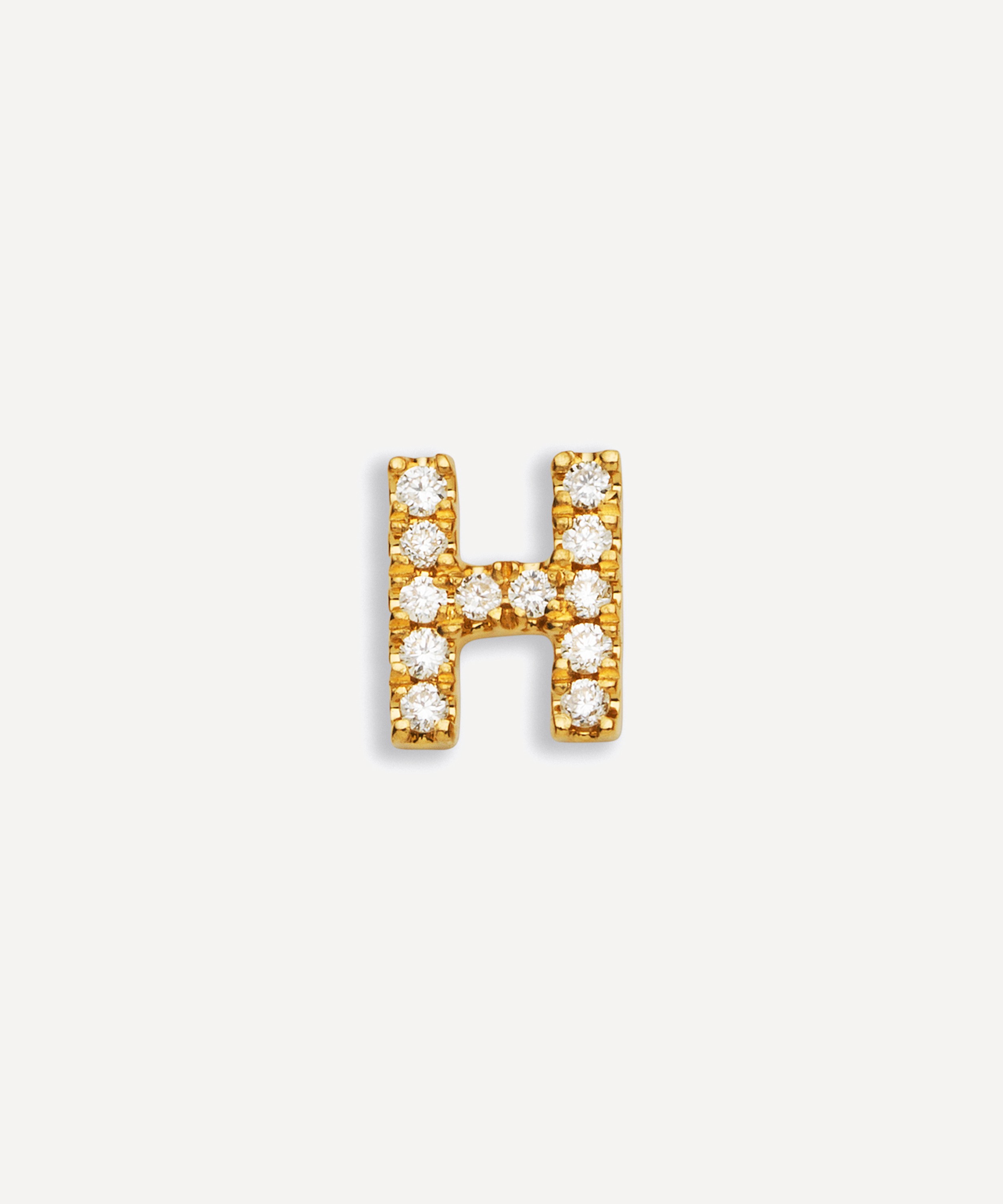 Loquet London - 18ct Gold Diamond H Charm image number 0