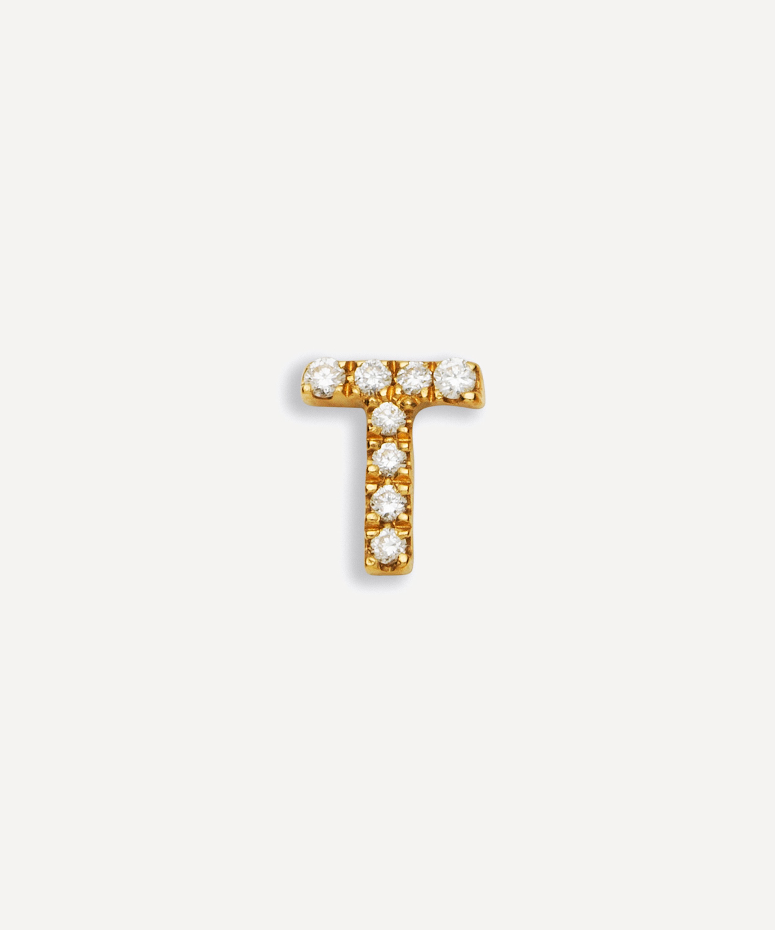 Loquet London - 18ct Gold Diamond T Charm image number 0