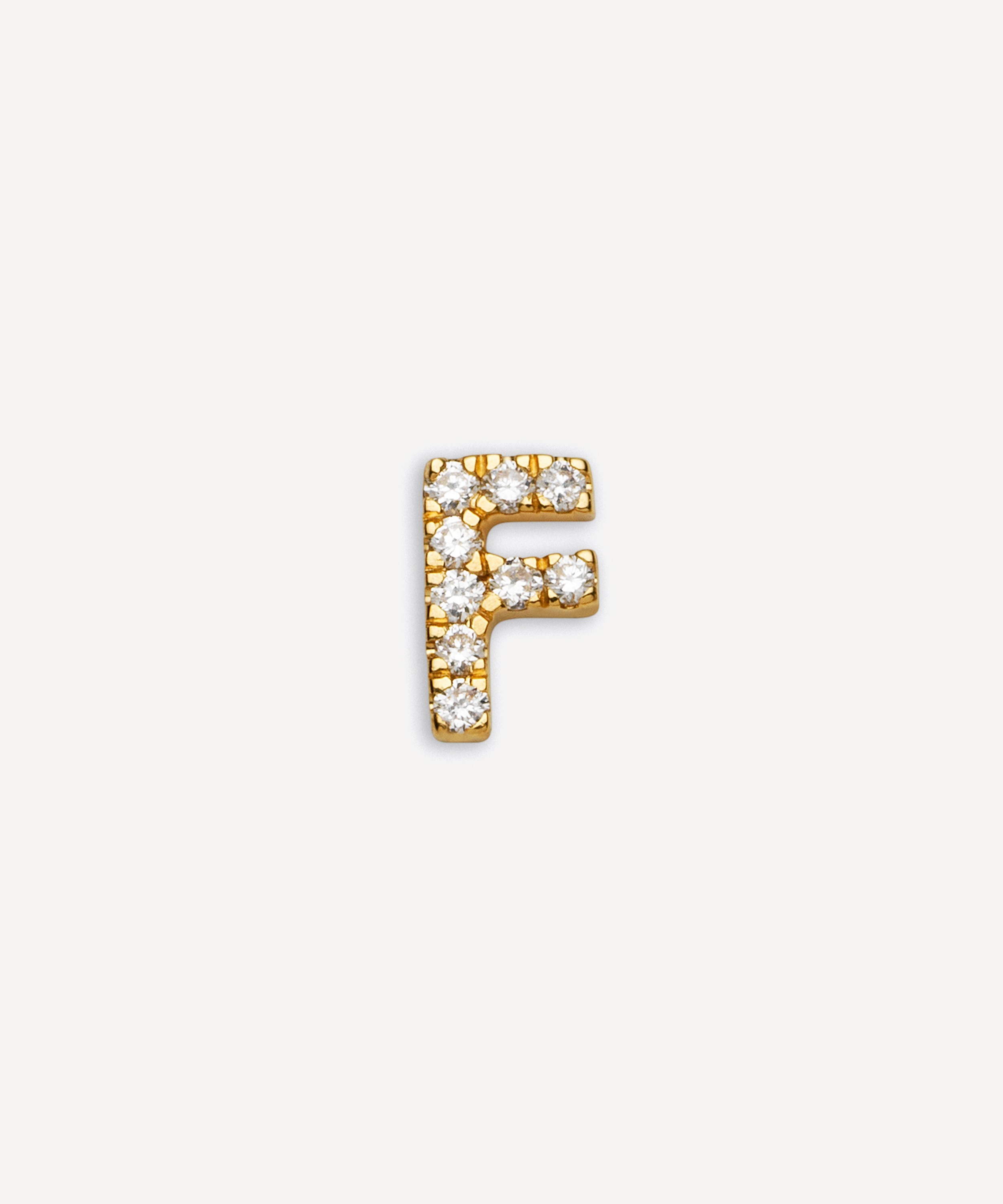 Loquet London - 18ct Gold Diamond F Charm image number 0