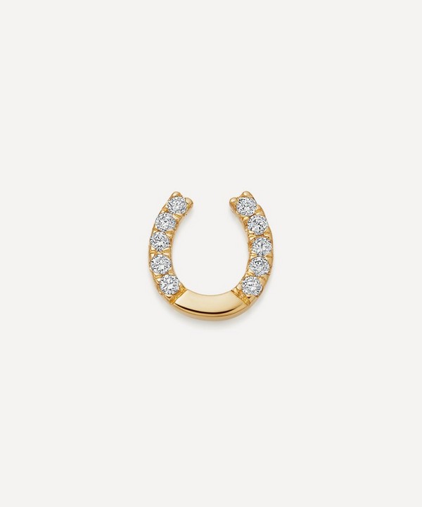 Loquet London - 18ct Gold Diamond Horseshoe Luck Charm image number null