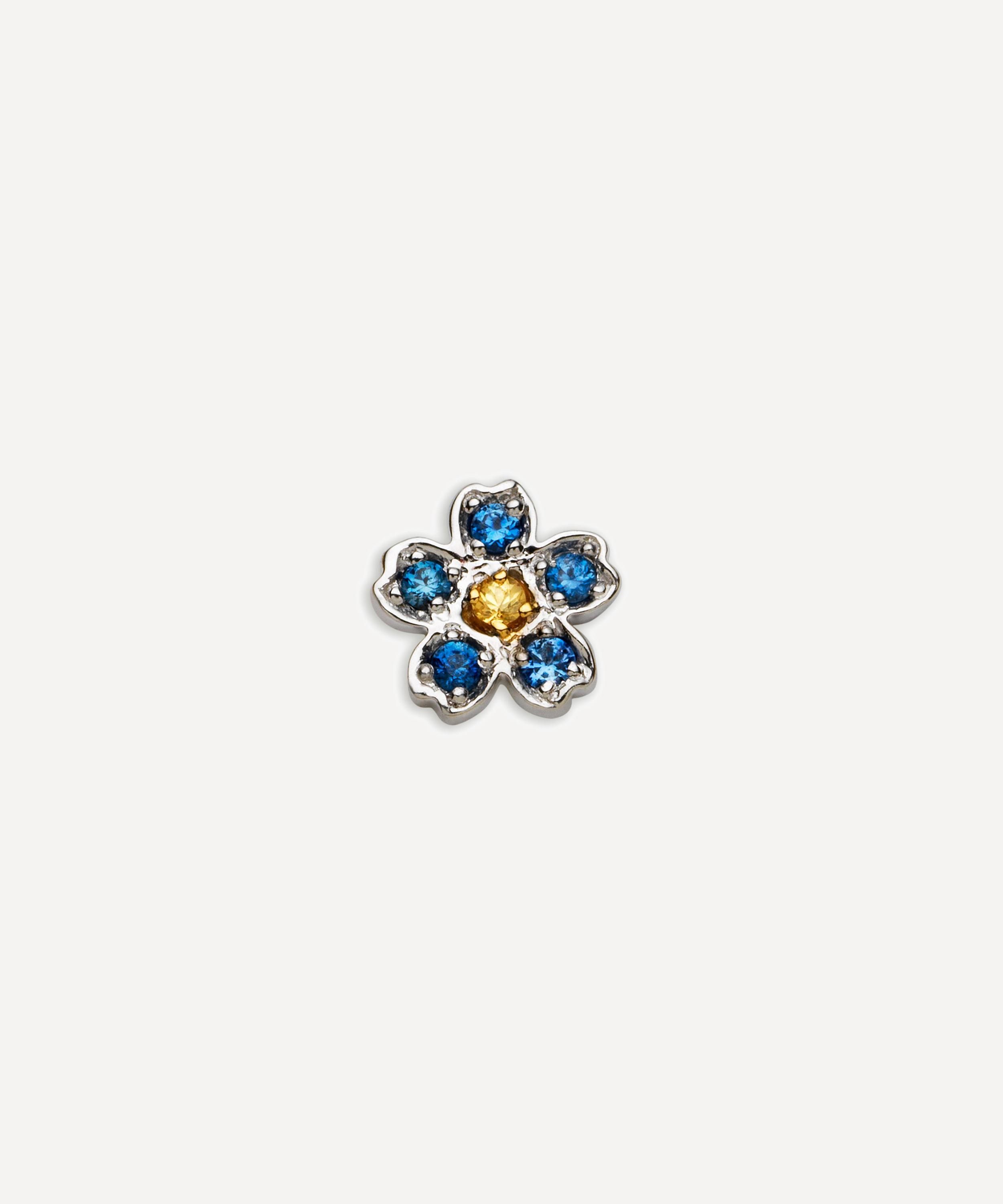 Loquet London - 18ct White Gold Forget Me Not In Memory Charm image number 0