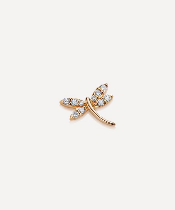 Loquet London - 18ct Gold Diamond Dragonfly Strength Charm image number null