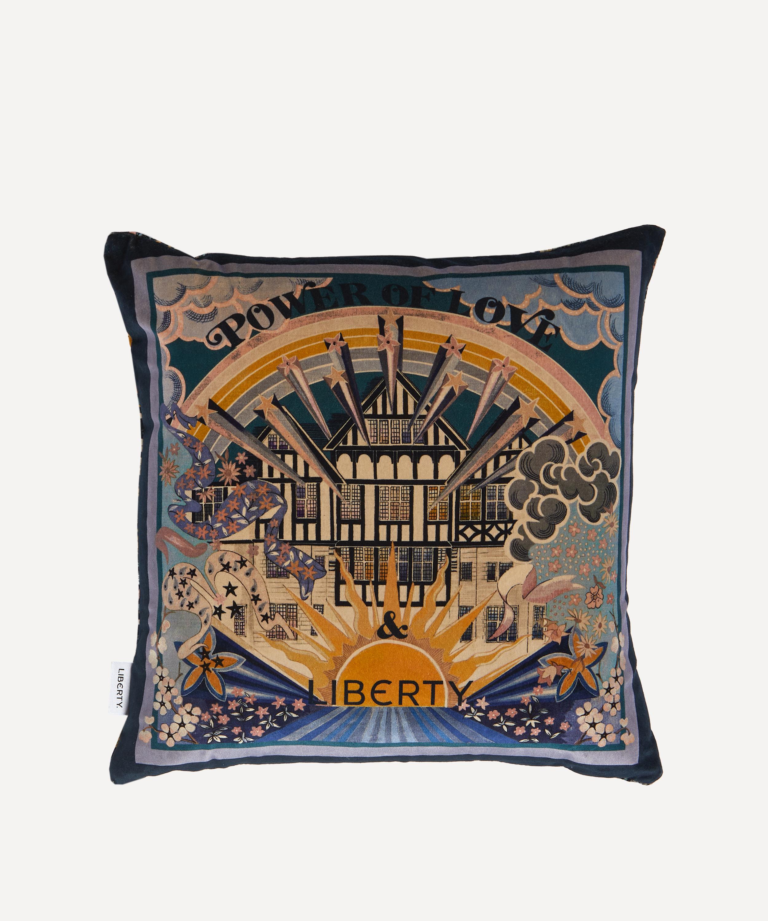 Liberty - The Power of Love and Liberty Square Velvet Cushion image number 0