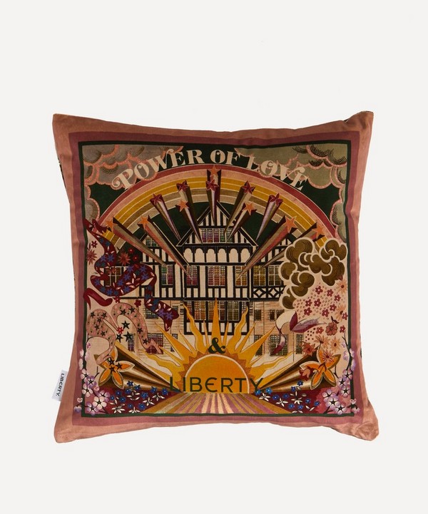 Liberty - The Power of Love and Liberty Square Velvet Cushion