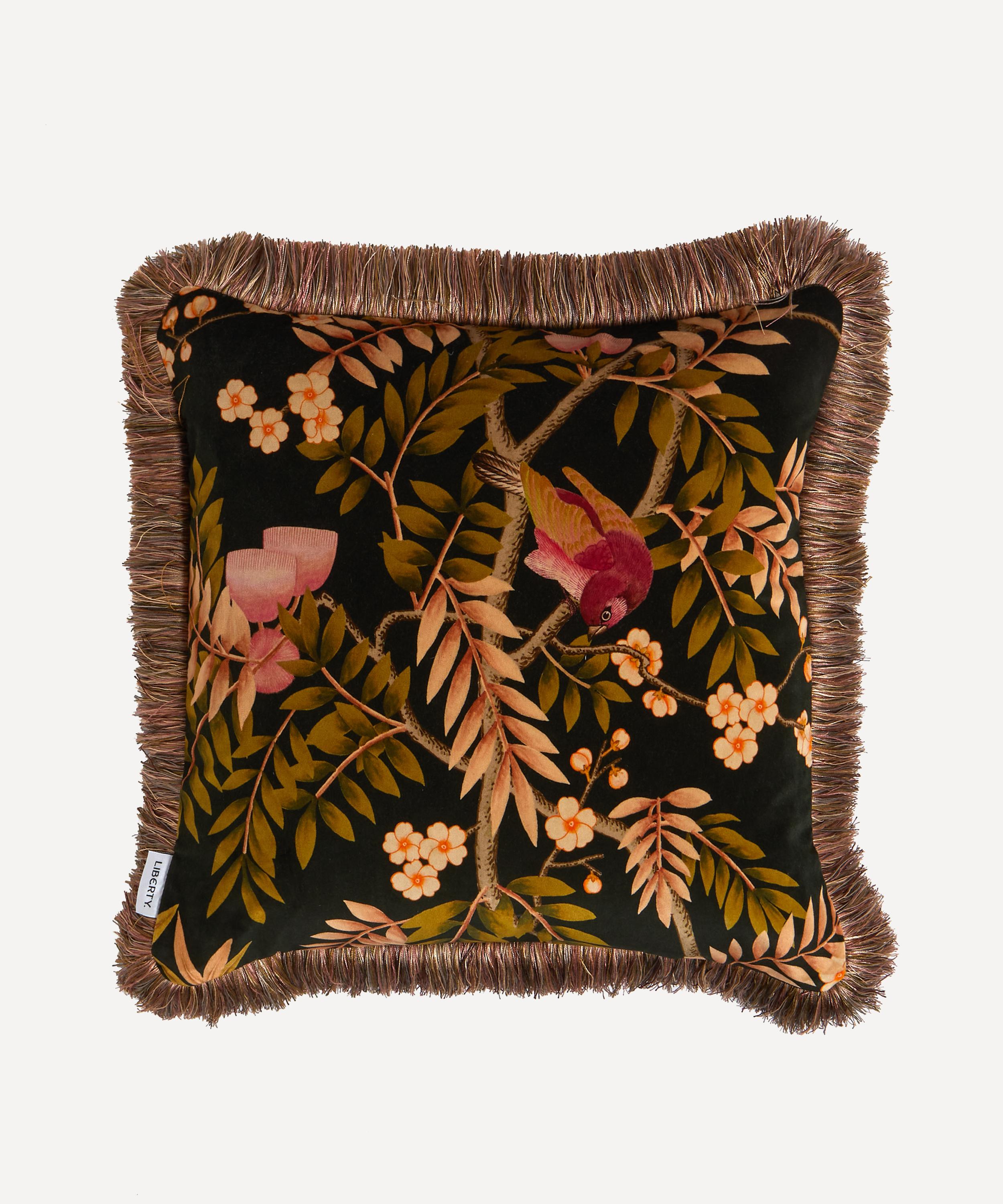 Liberty - Silk Tree Square Velvet Cushion image number 0