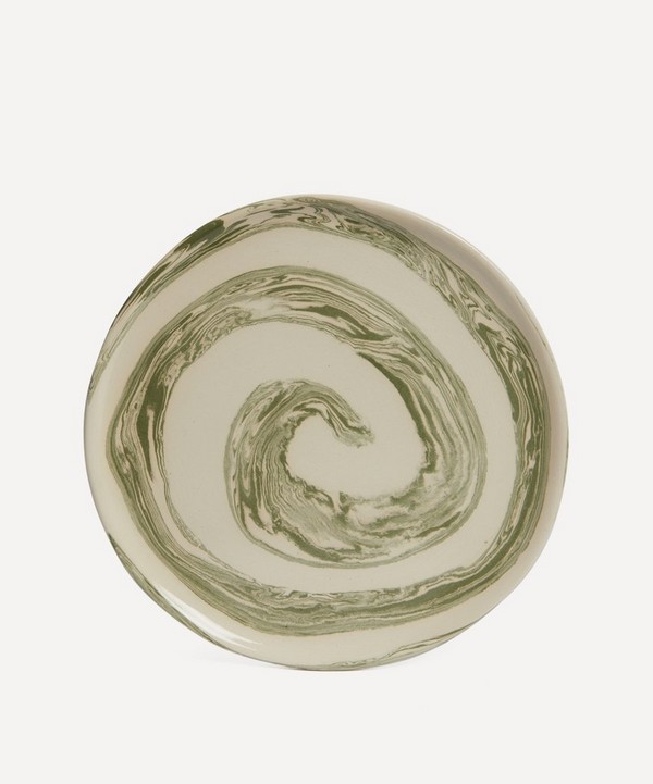 Henry Holland Studio - Green and White Swirl Side Plate image number null