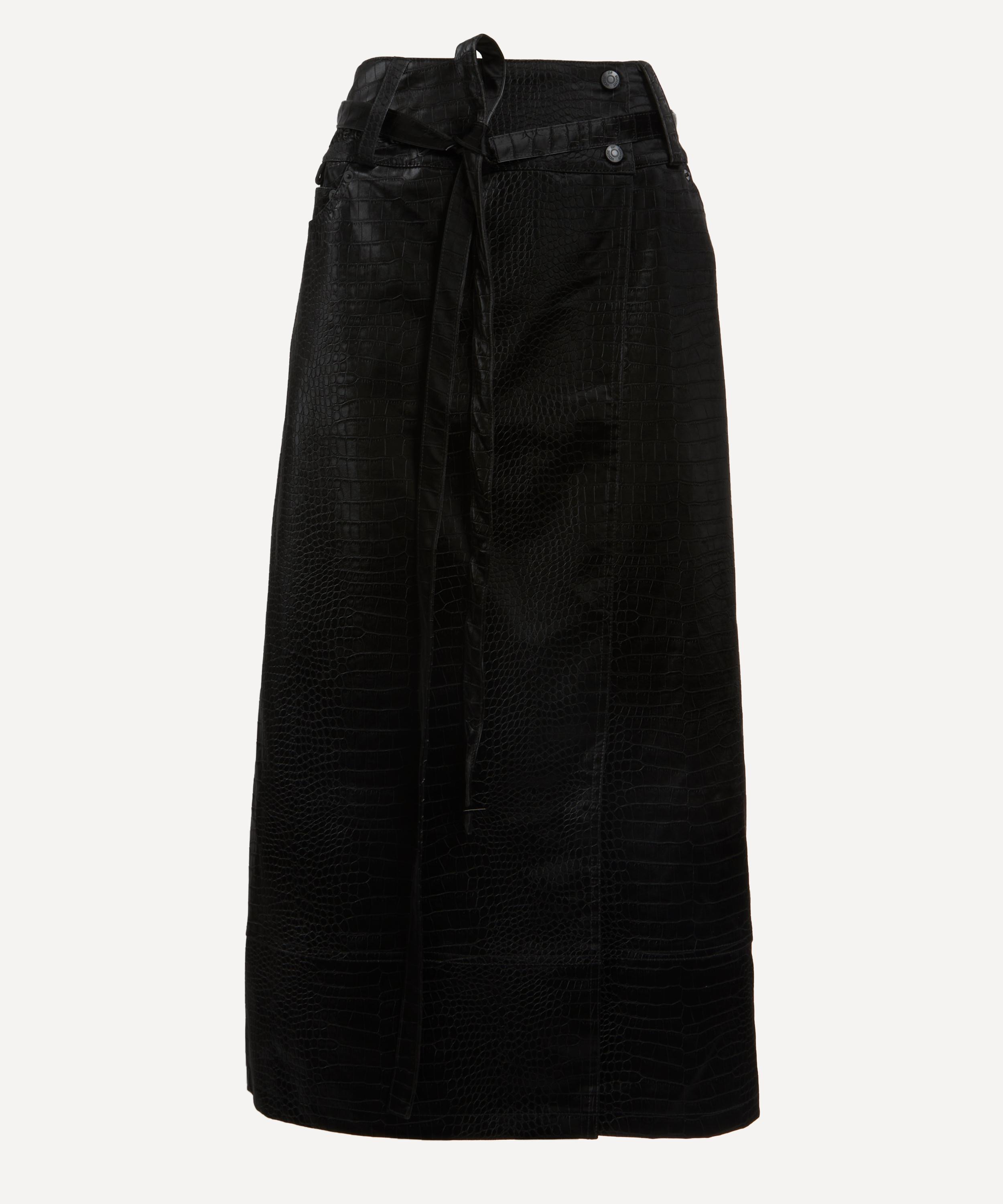 Black jean wrap outlet skirt