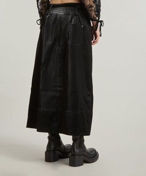 House of Sunny - Low Rider Denim Wrap Midi-Skirt image number 3