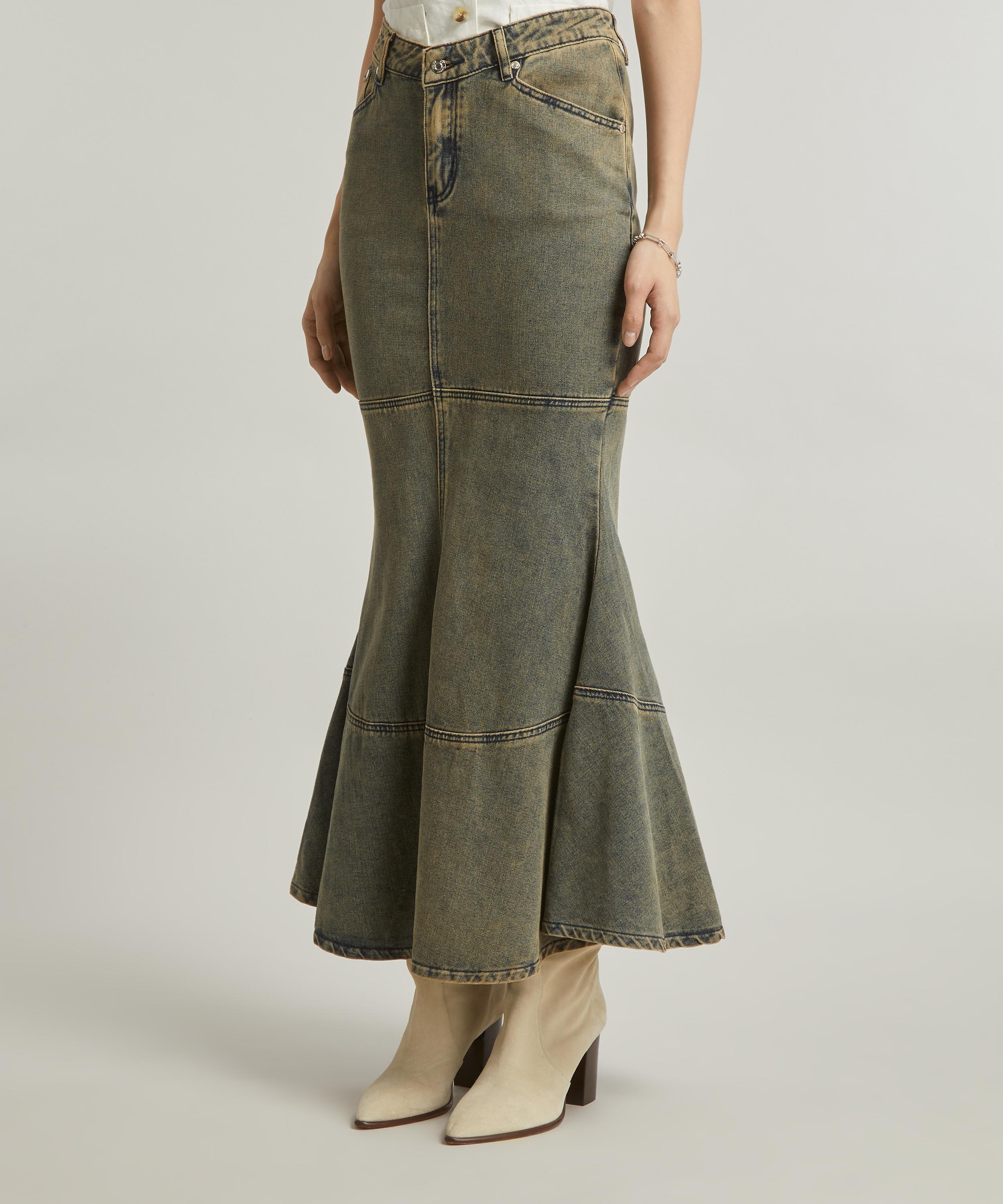 House of Sunny - Courtyard Tulip Denim Skirt image number 2