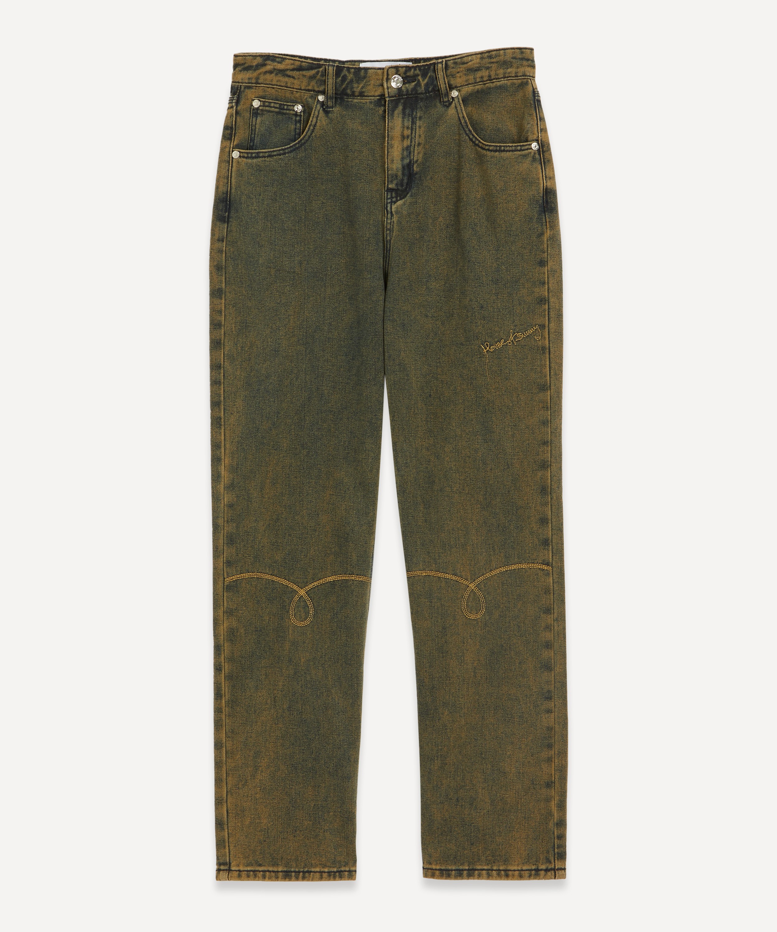House of Sunny Courtyard Embroidered Straight Jeans | Liberty