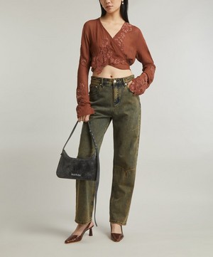 House of Sunny - Courtyard Embroidered Straight Jeans image number 1