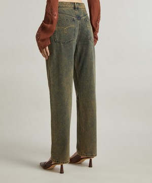 House of Sunny - Courtyard Embroidered Straight Jeans image number 3