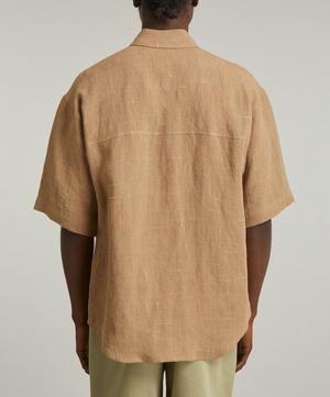 Auralee Linen Silk Tweed Half-Sleeved Shirt | Liberty Auralee Linen Silk Tweed Half-Sleeved Shirt | Liberty