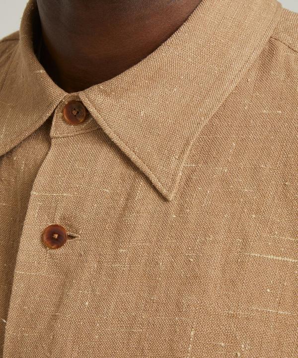 Auralee Linen Silk Tweed Half-Sleeved Shirt | Liberty Auralee Linen Silk Tweed Half-Sleeved Shirt | Liberty