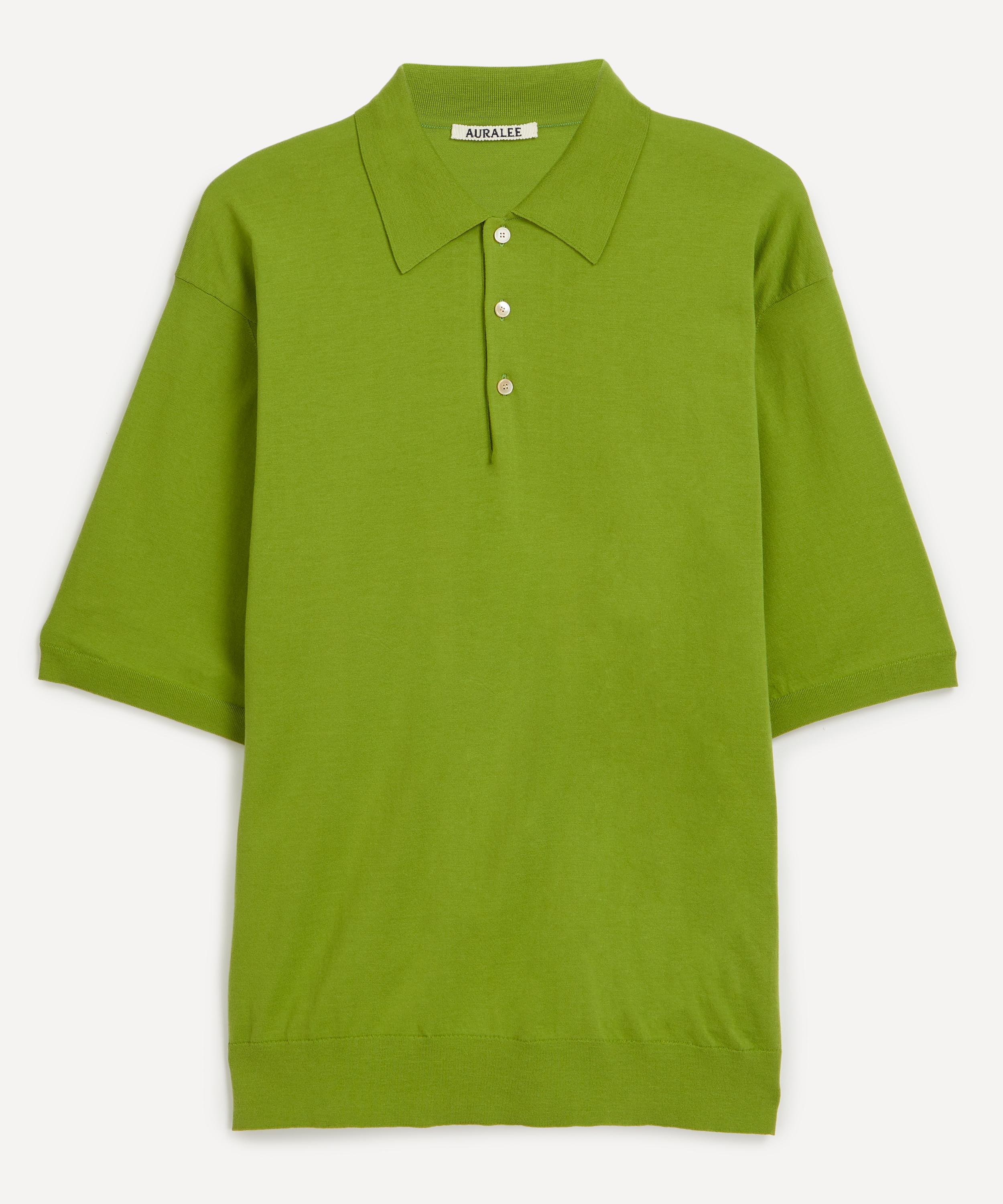 Auralee Super High Gauge Cotton Knit Polo | Liberty