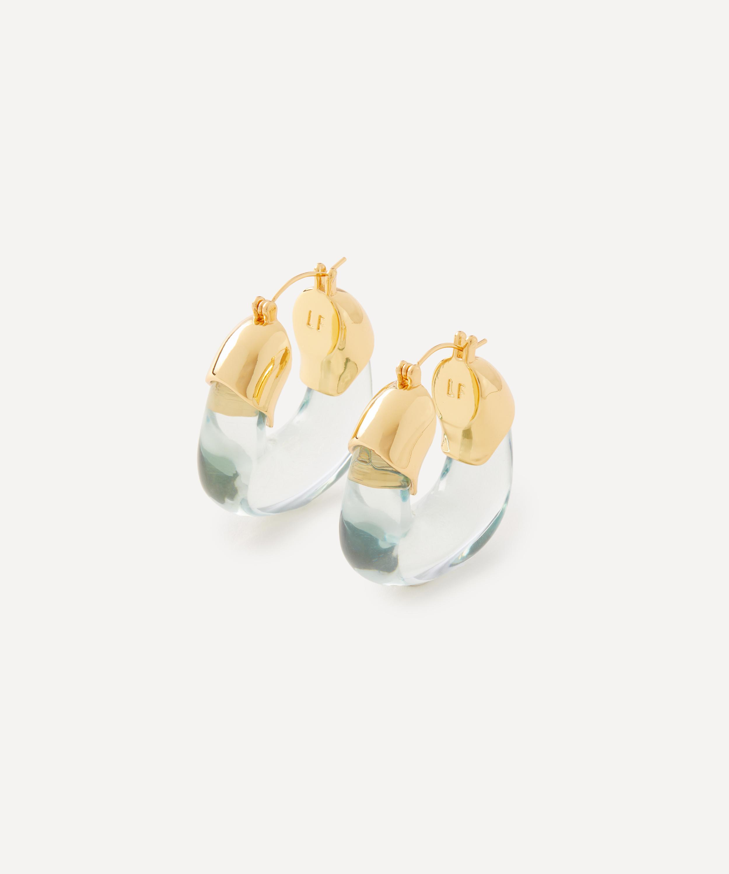 Lizzie Fortunato - Gold-Plated Organic Hoop Earrings