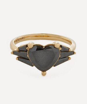 Artemer - 18ct Gold Amor Black Diamond Heart Engagement Ring image number 0