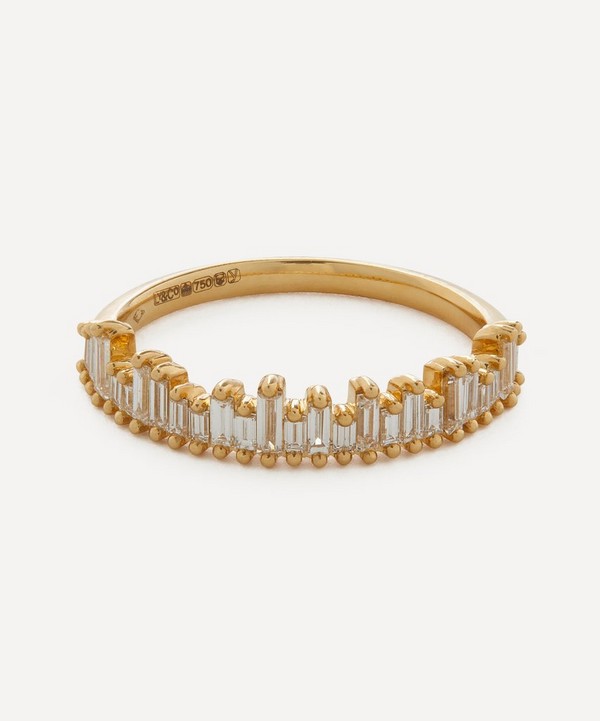 Artemer - 18ct Gold Cityscape Half Eternity Ring image number null