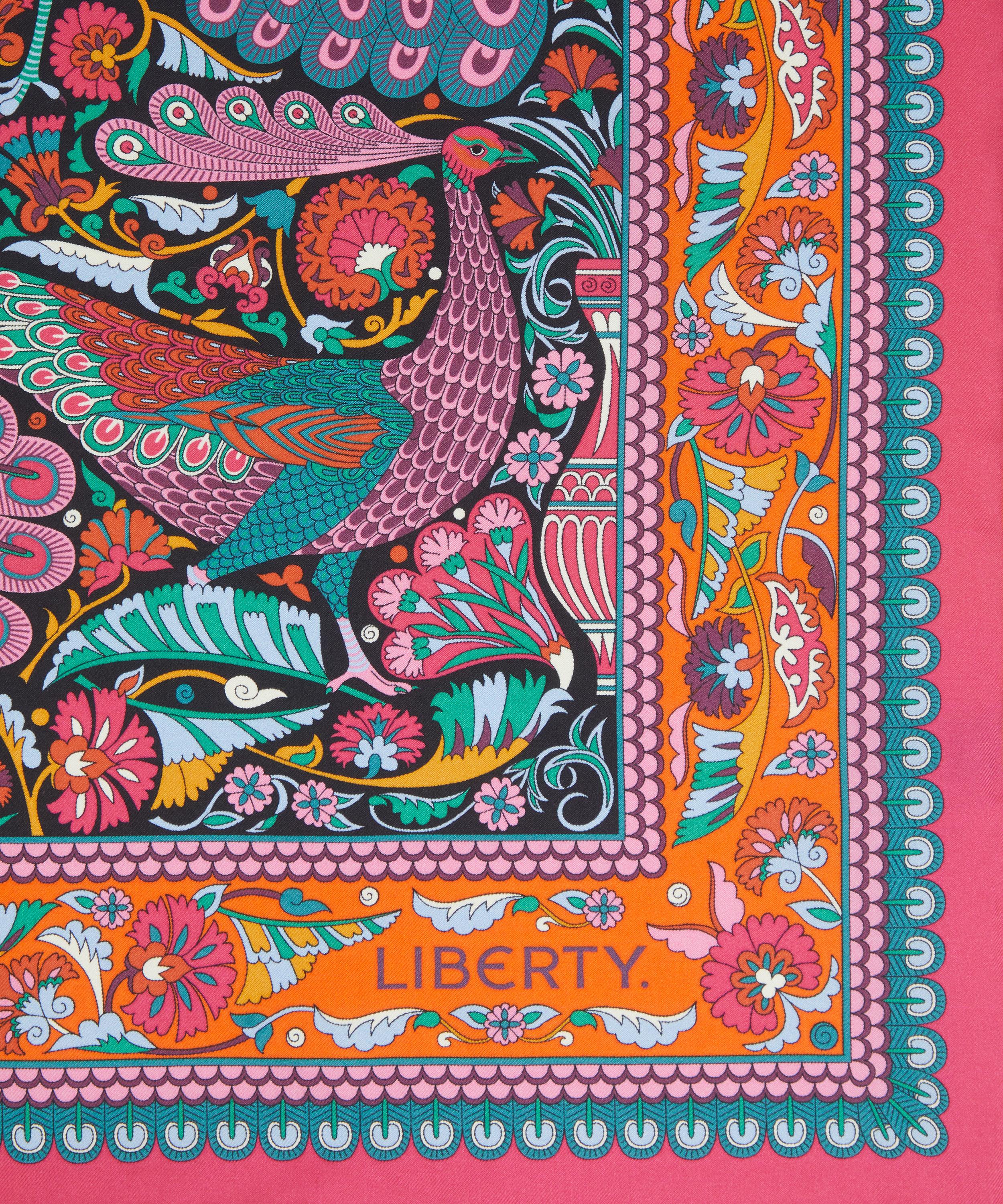 Liberty - Liberty London Peacock Garden 70 x 70 Silk Twill Scarf image number 2