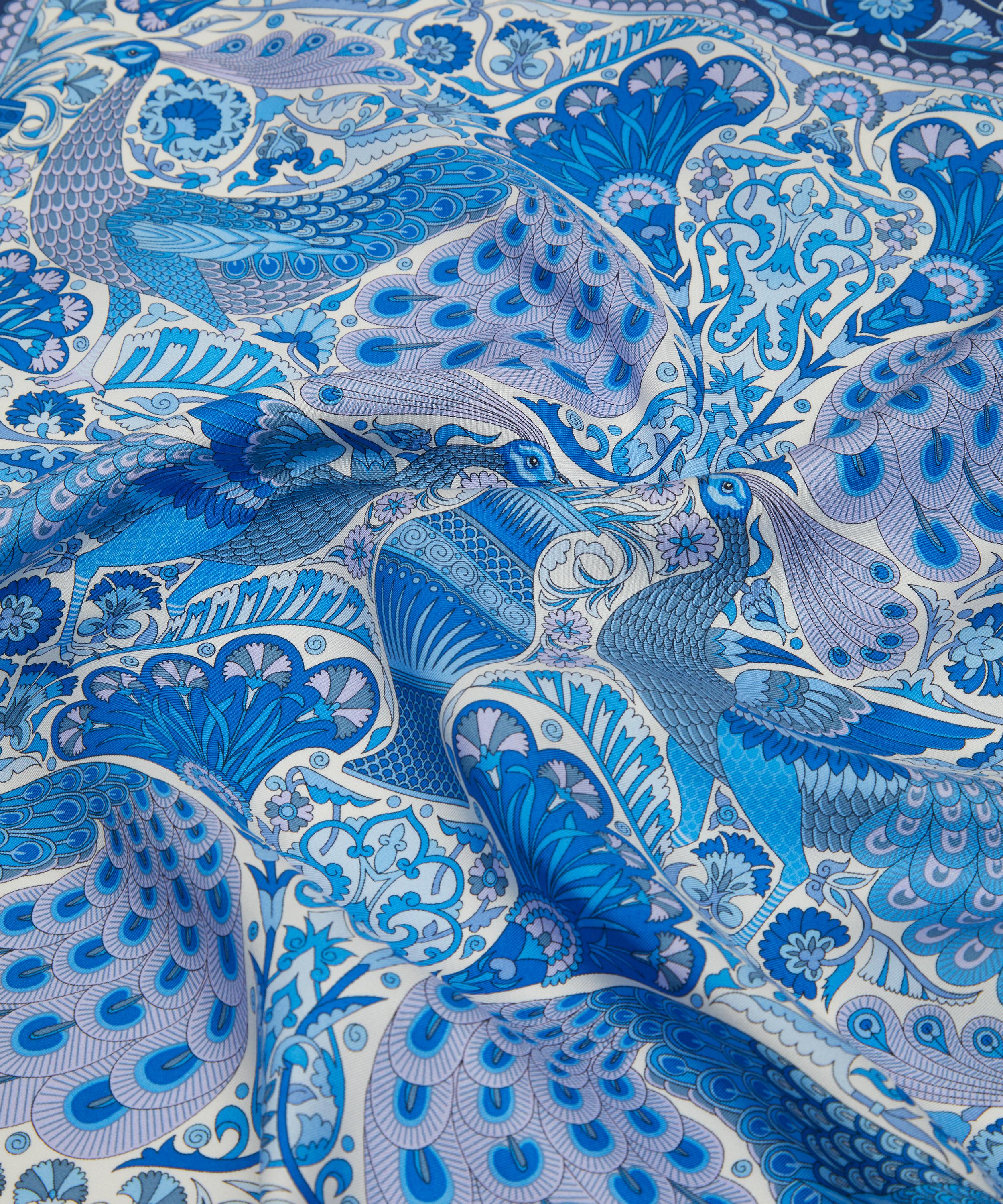 Liberty - Liberty London Peacock Garden 70 x 70 Silk Twill Scarf image number 3