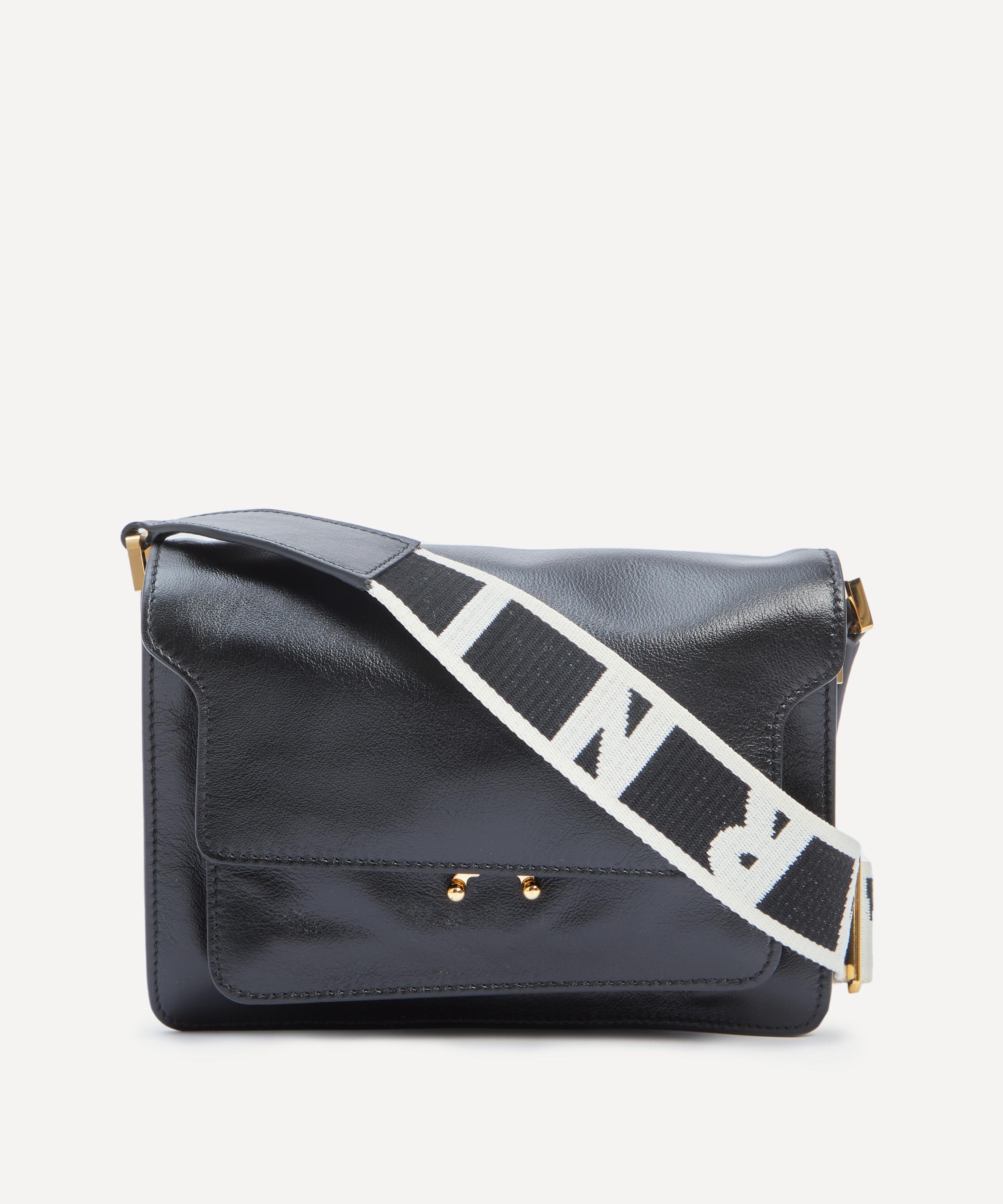 Trunk Soft Medium Leather Shoulder Bag in Black - Marni