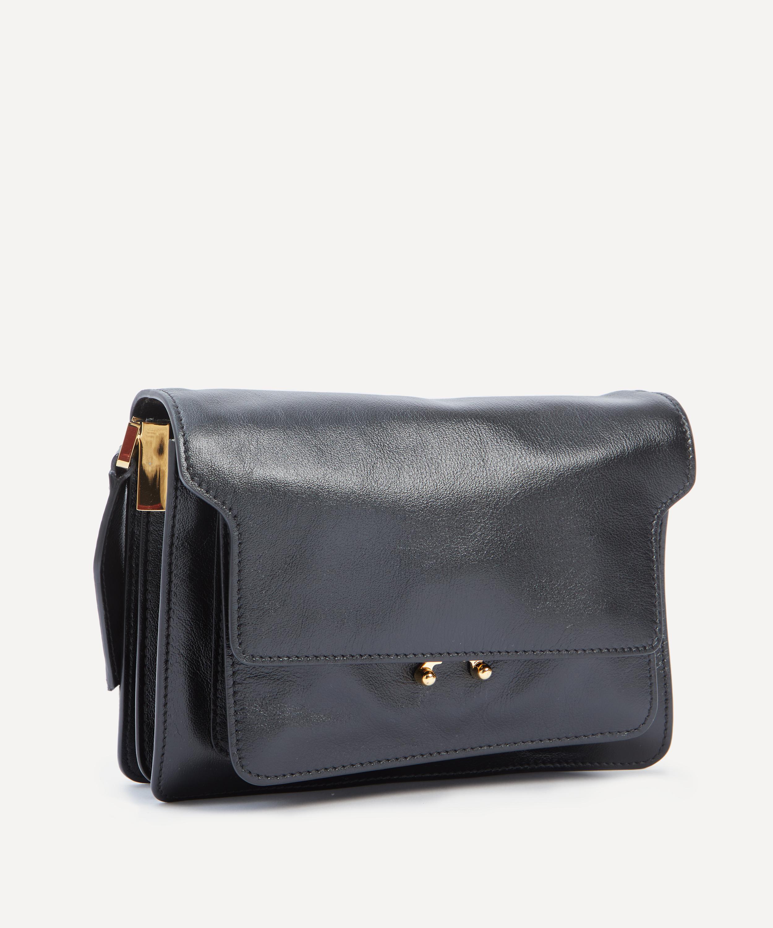 TRUNK SOFT medium bag in black leather