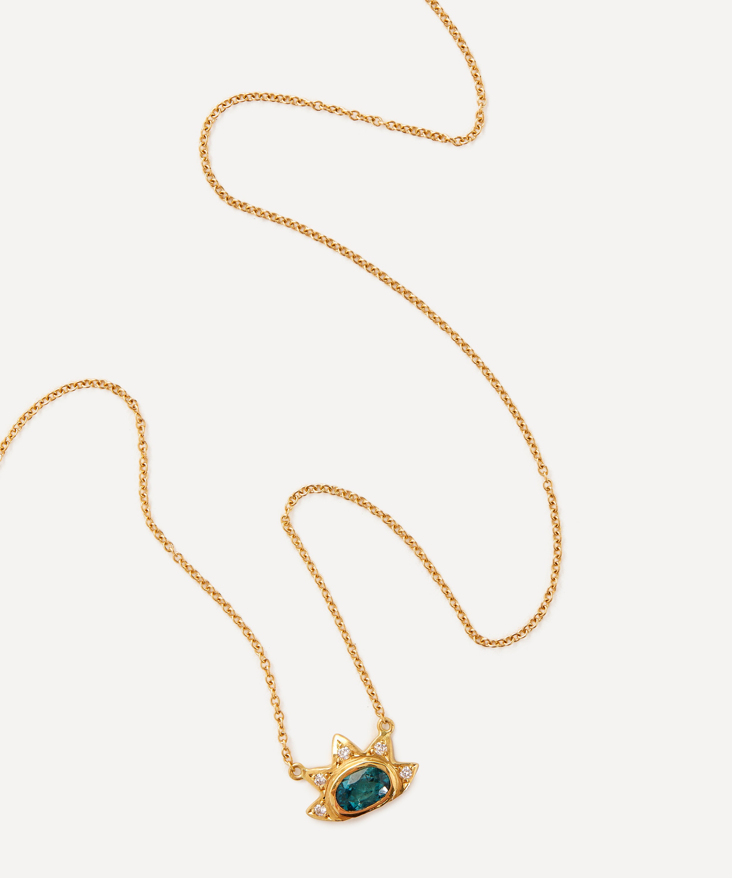 Brooke Gregson - 18ct Gold Sun Beam Pendant Necklace image number 2