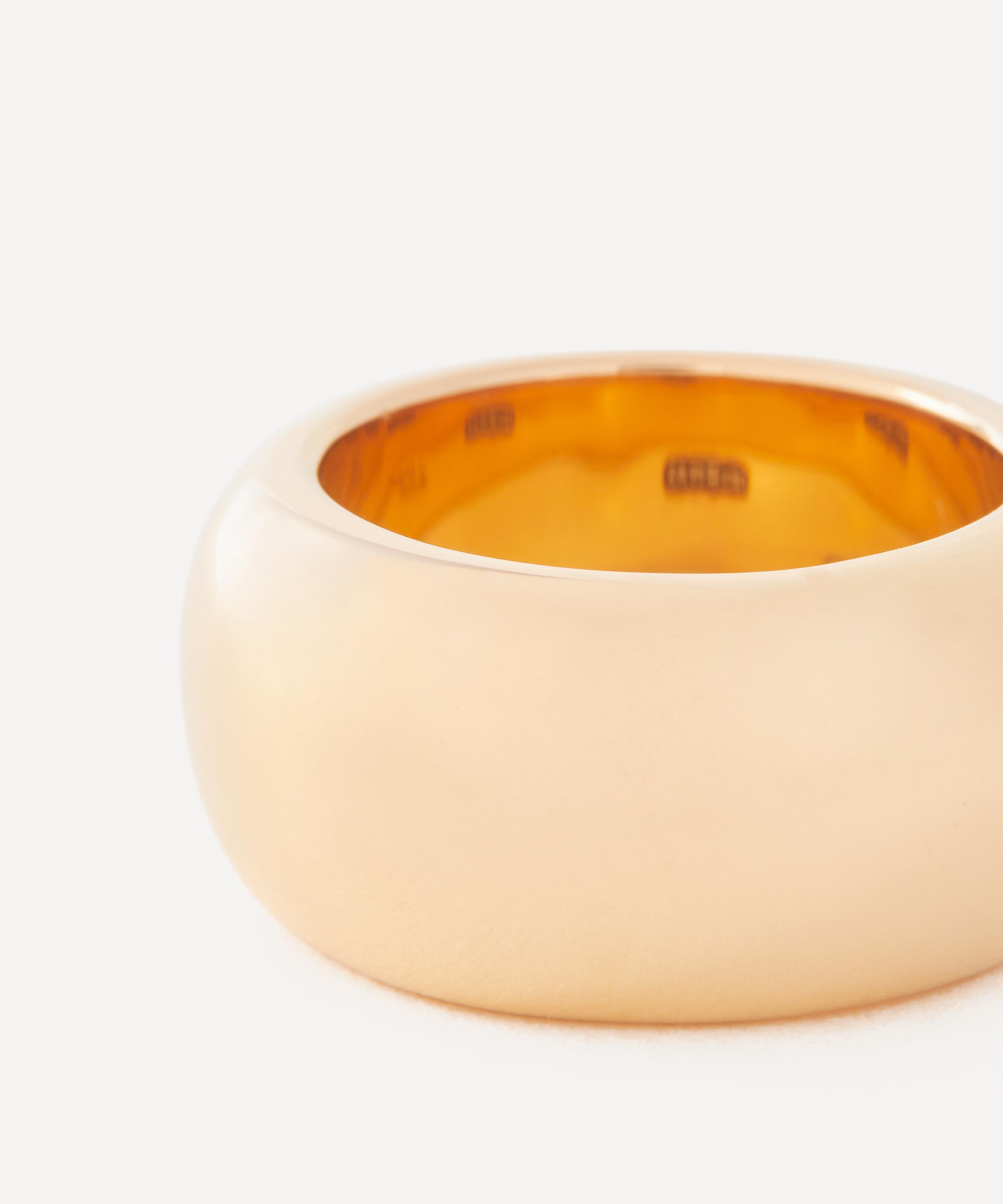 Annika Inez - 14ct Gold-Plated Cigar Band Ring image number 2