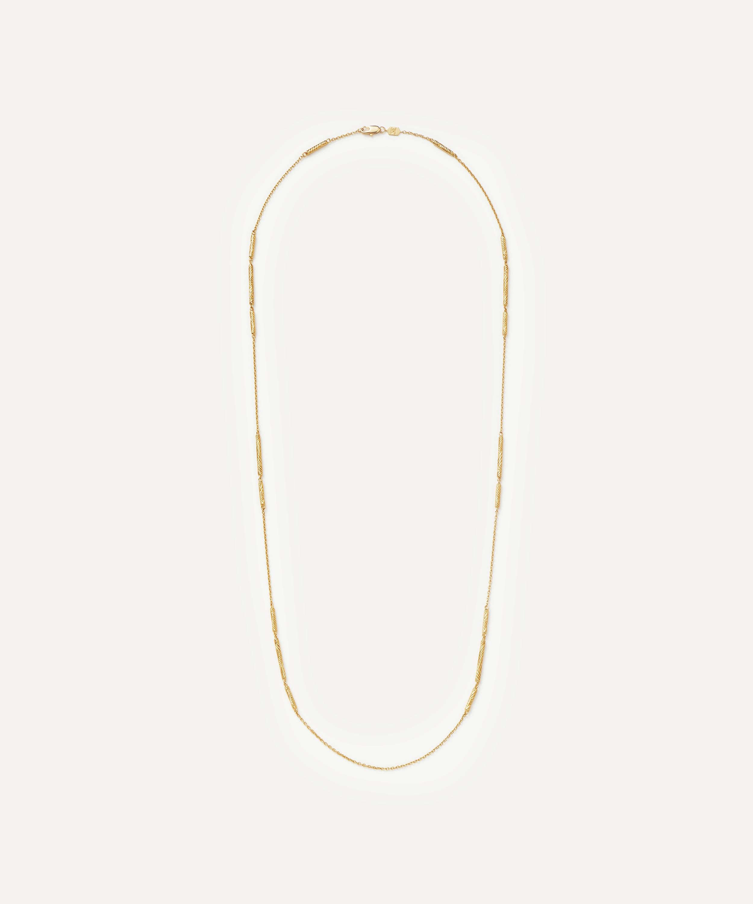 Missoma - 18ct Gold-Plated Wavy Ridge Extra Long Chain Necklace image number 0