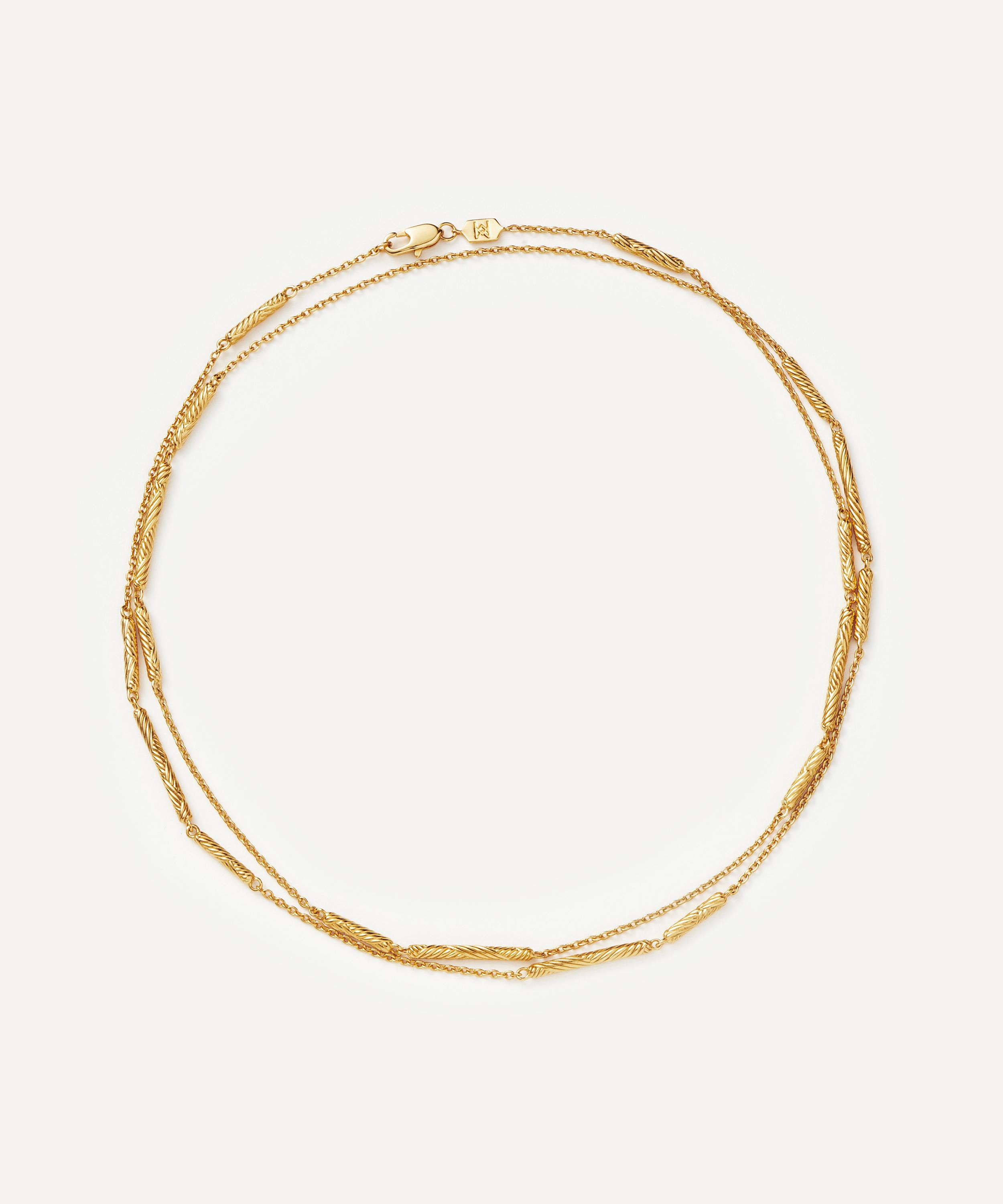 Missoma Wavy Ridge Chain Choker 18ct Gold Plated