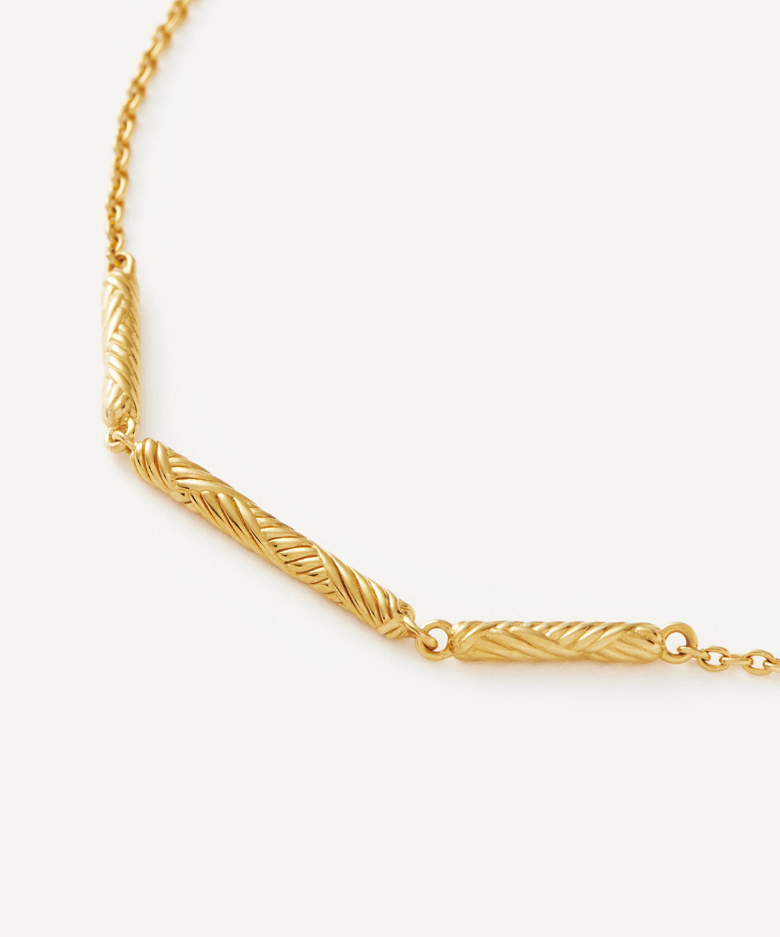 ★MISSOMA★WAVY RIDGE ブラックオニキス チェーンネックレス Missoma 18ct Gold-Plated Wavy Ridge Extra Long Chain
