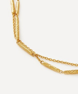 Missoma - 18ct Gold-Plated Wavy Ridge Extra Long Chain Necklace image number 4