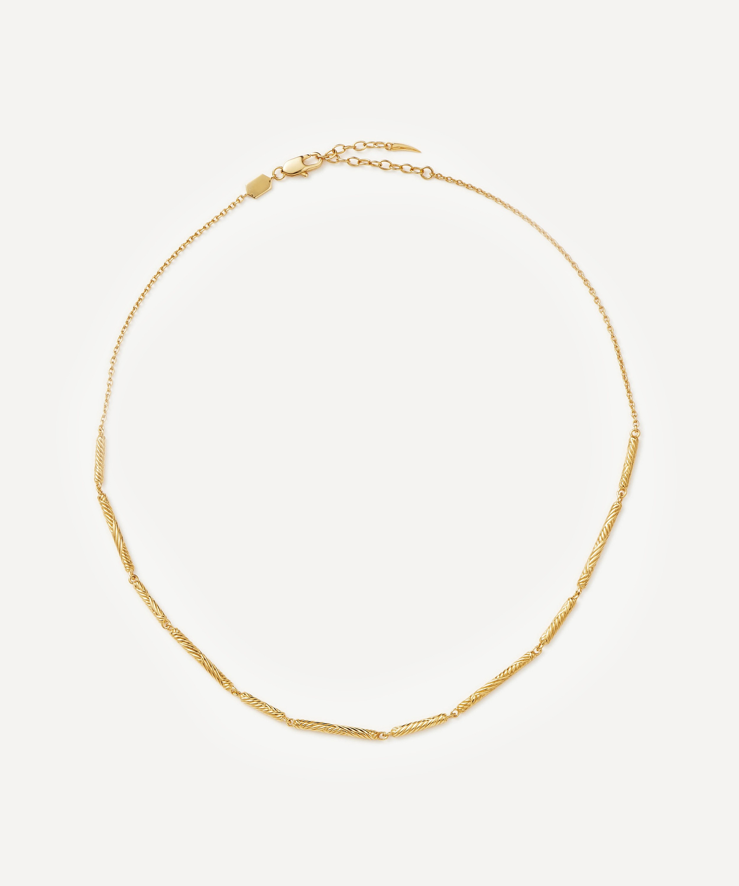 Missoma - 18ct Gold-Plated Wavy Ridge Chain Choker Necklace image number 0