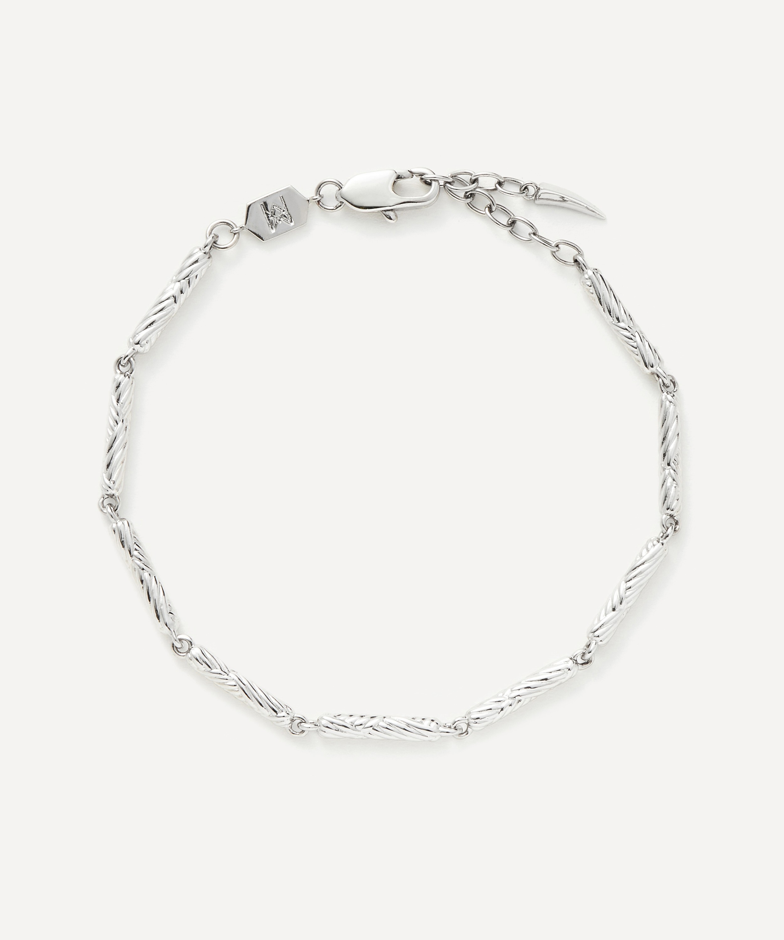 Missoma - Rhodium-Plated Wavy Ridge Chain Bracelet image number 0