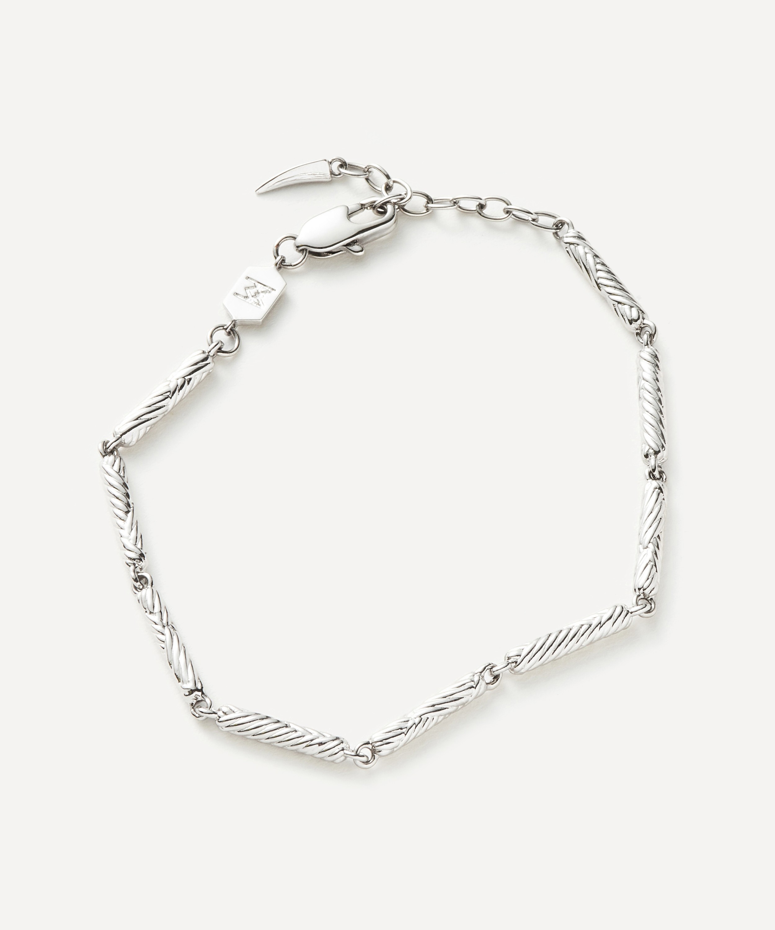 Missoma - Rhodium-Plated Wavy Ridge Chain Bracelet image number 2