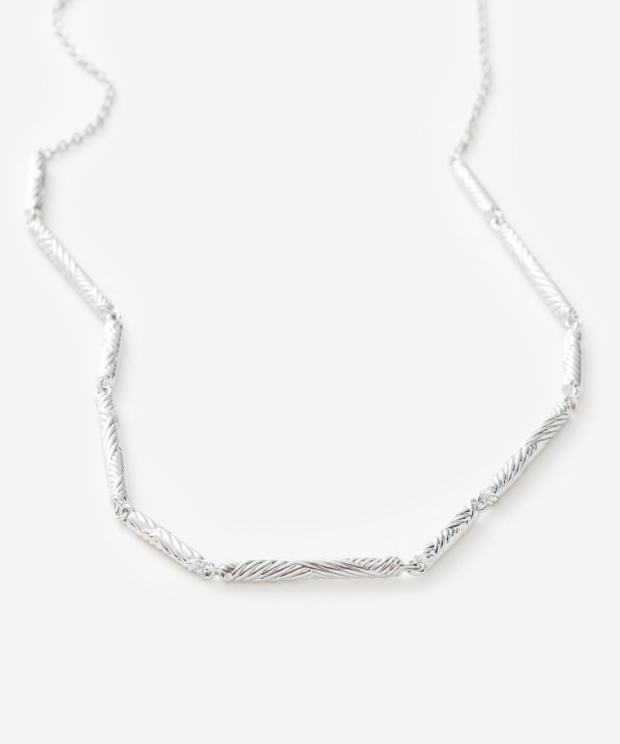 Missoma Wavy Ridge Chain Choker Silver Plated