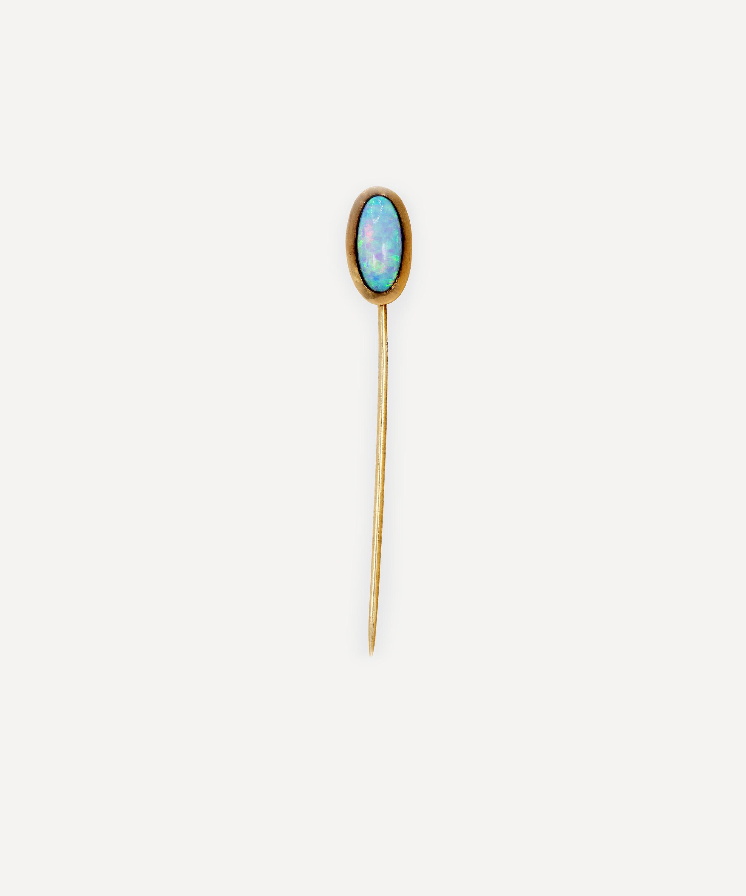 Kojis - 14ct Gold Antique Opal Pin image number 0