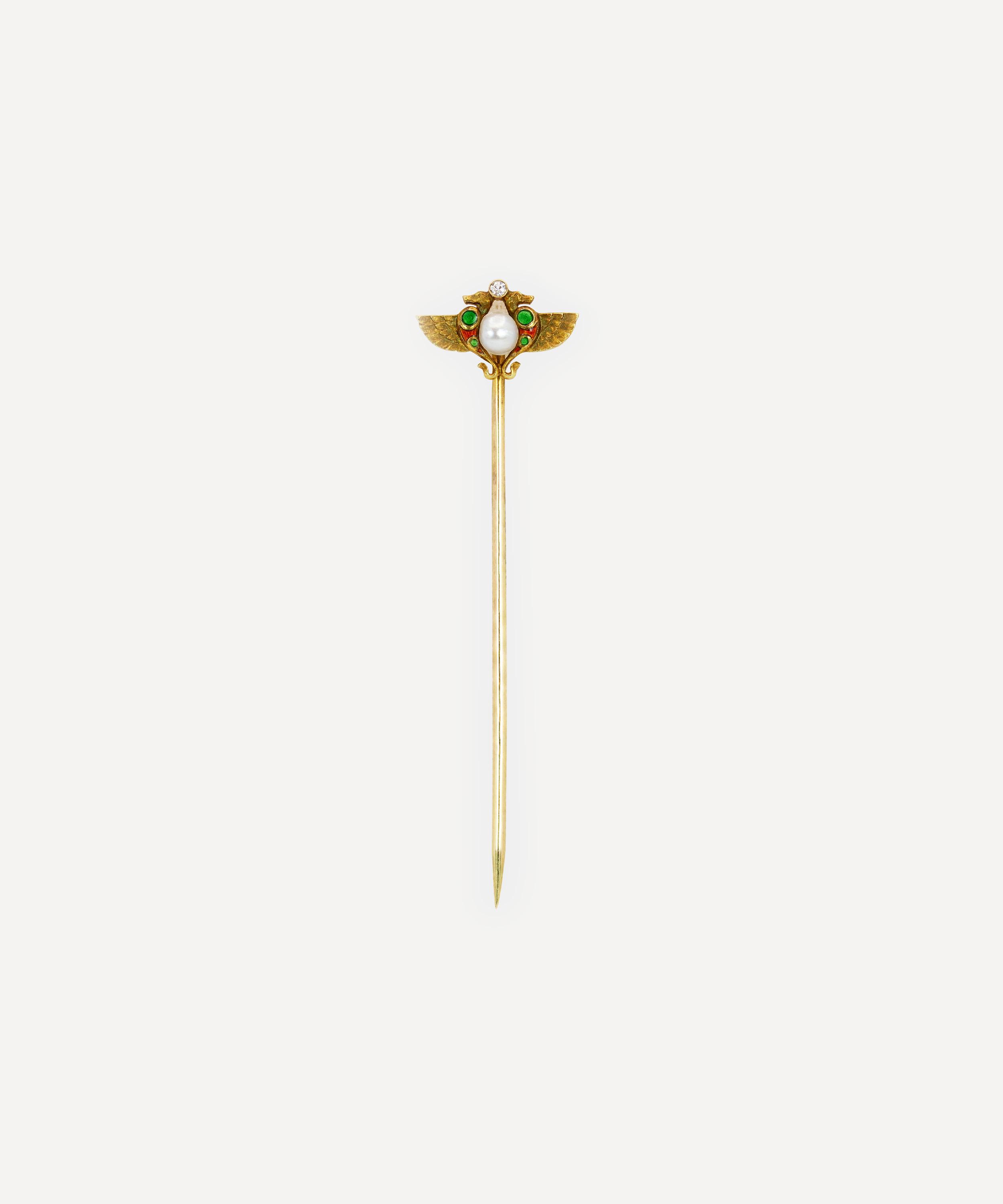Kojis - 14ct Gold Art Deco Seahorse Pin image number 0