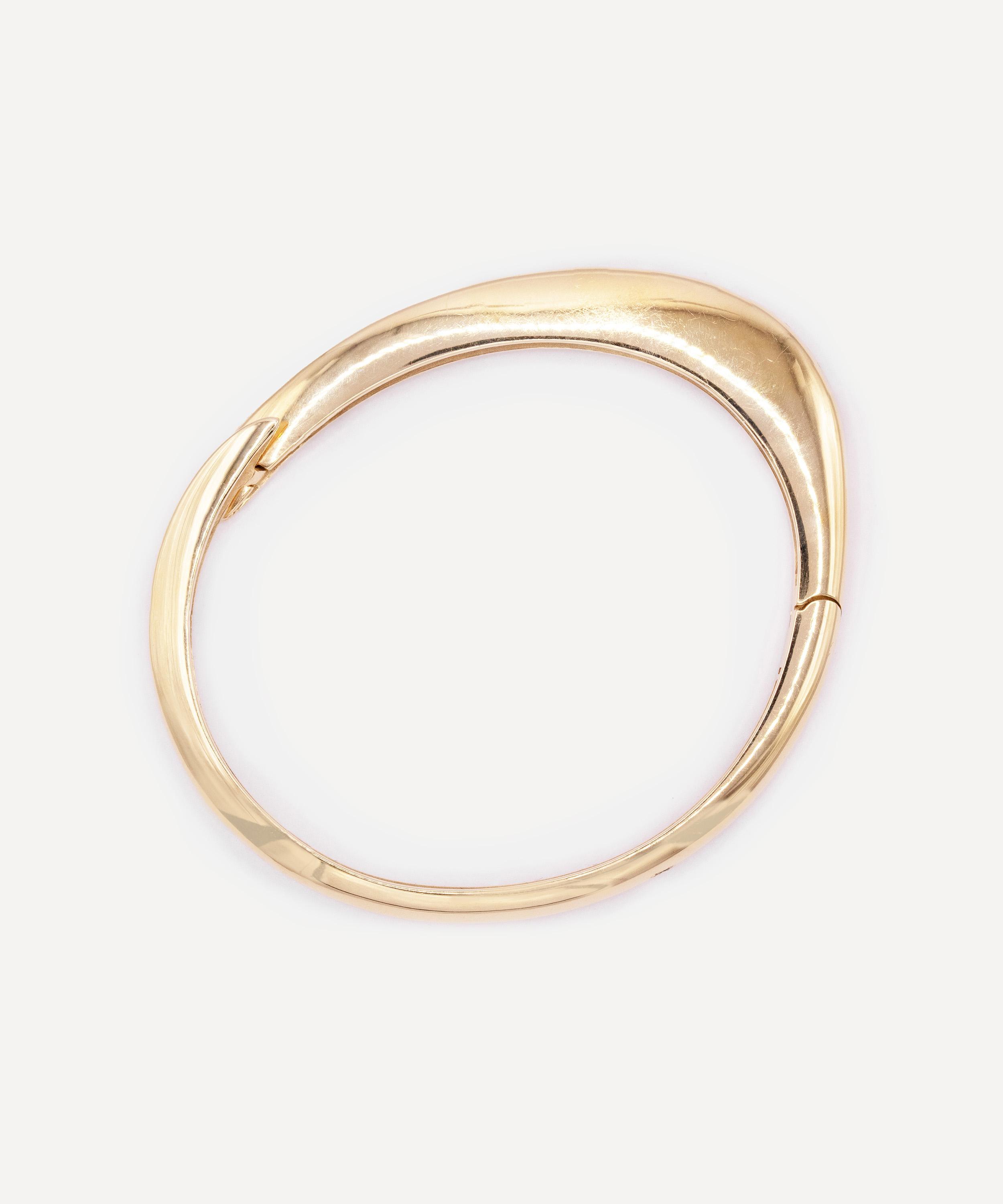 Kojis - 14ct Gold Asymmetric Diamond Bangle Bracelet image number 2