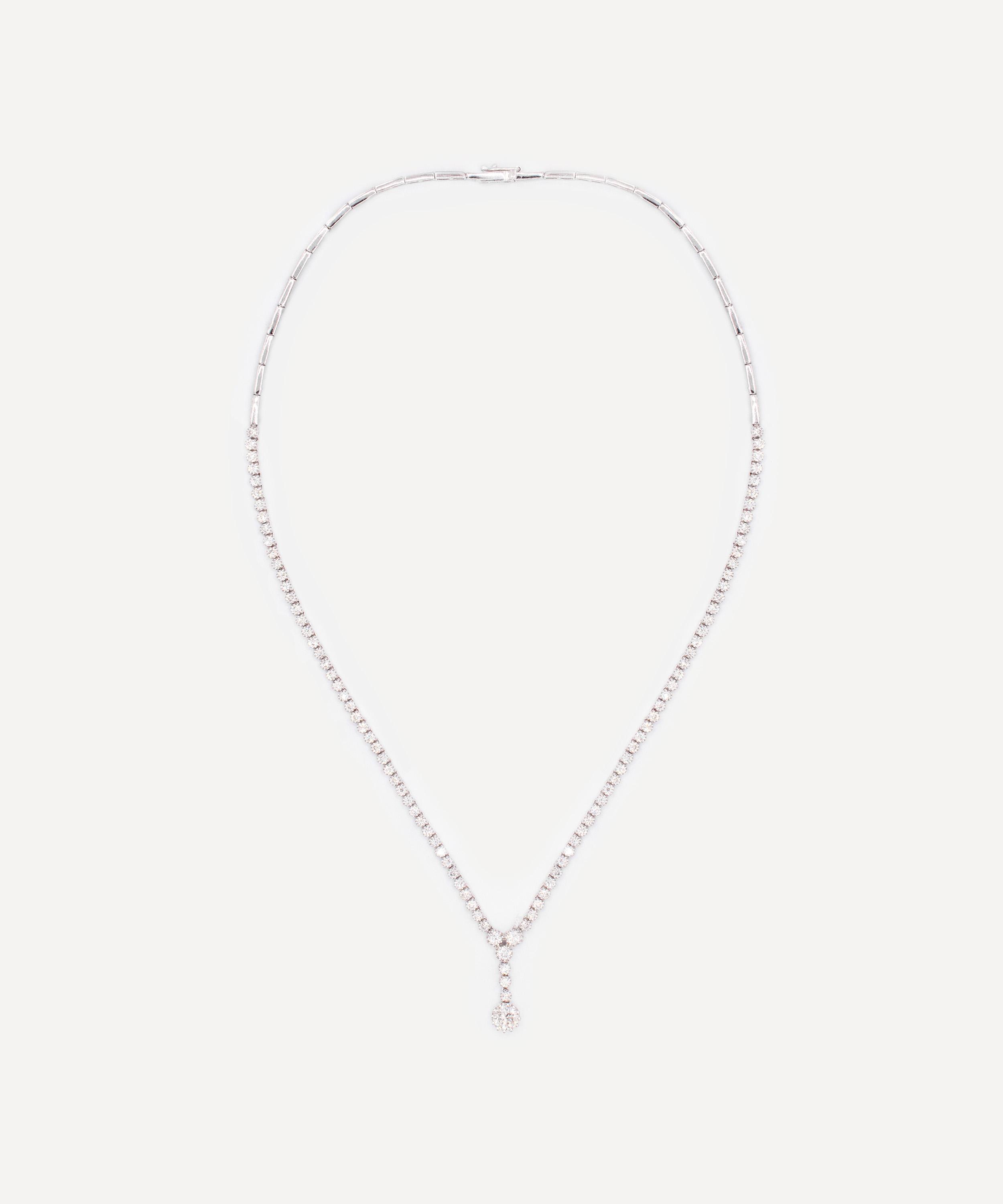 Kojis - 18ct White Gold Diamond Riviera Necklace image number 1