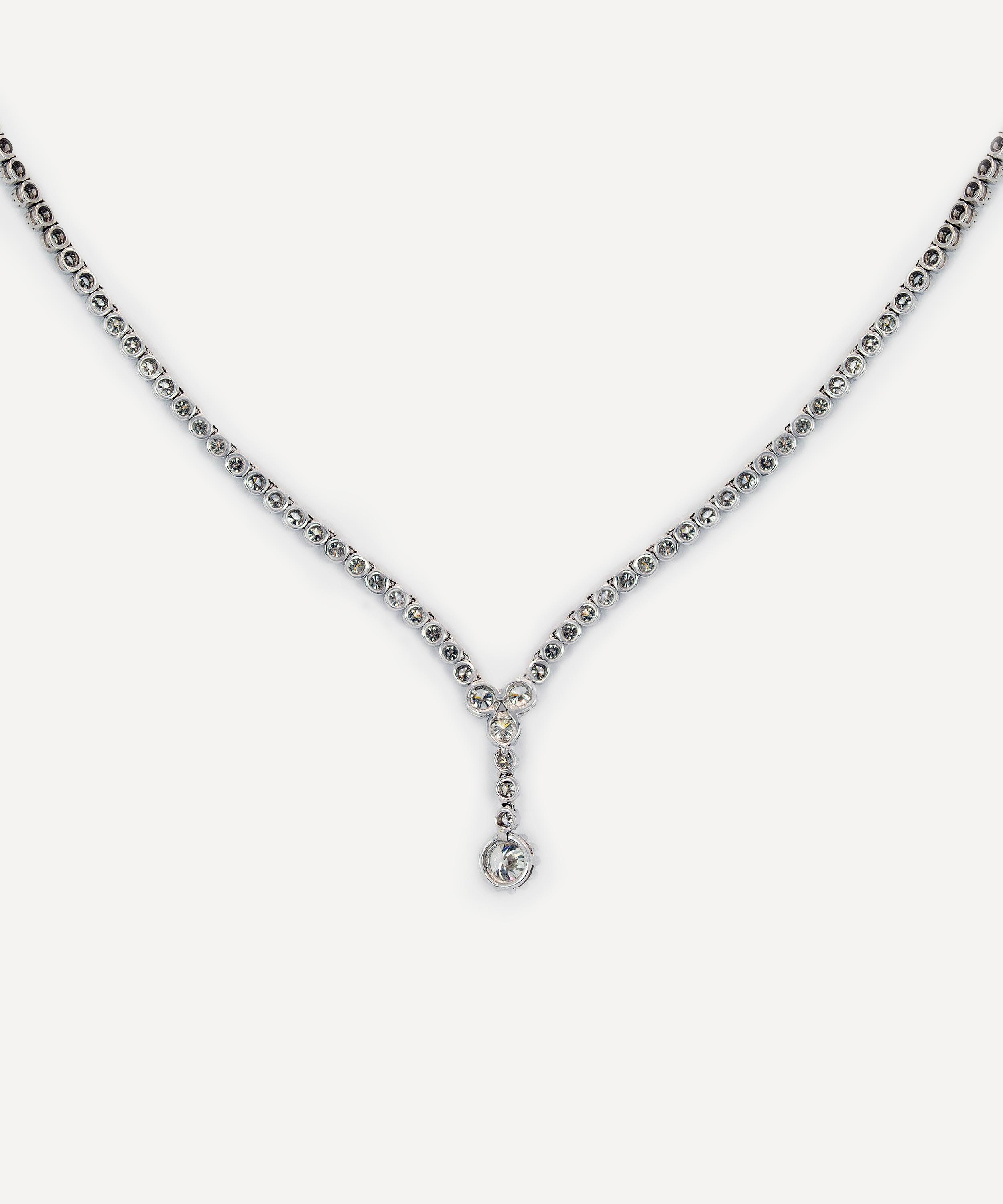 Kojis - 18ct White Gold Diamond Riviera Necklace image number 2