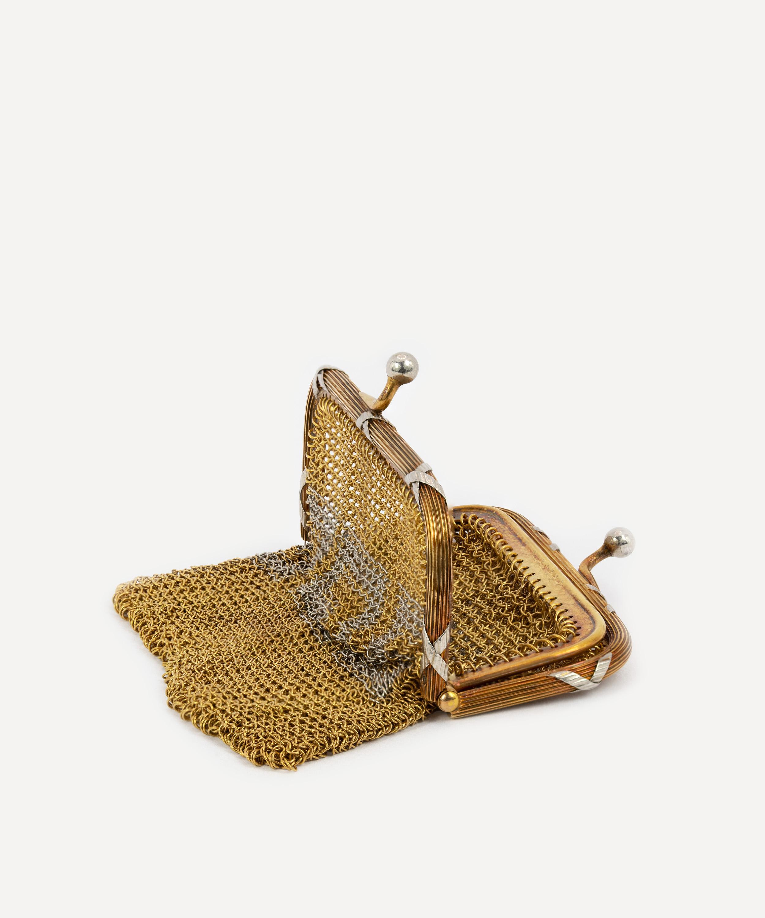 Kojis - 18ct Gold and Platinum Antique Mesh Purse image number 2