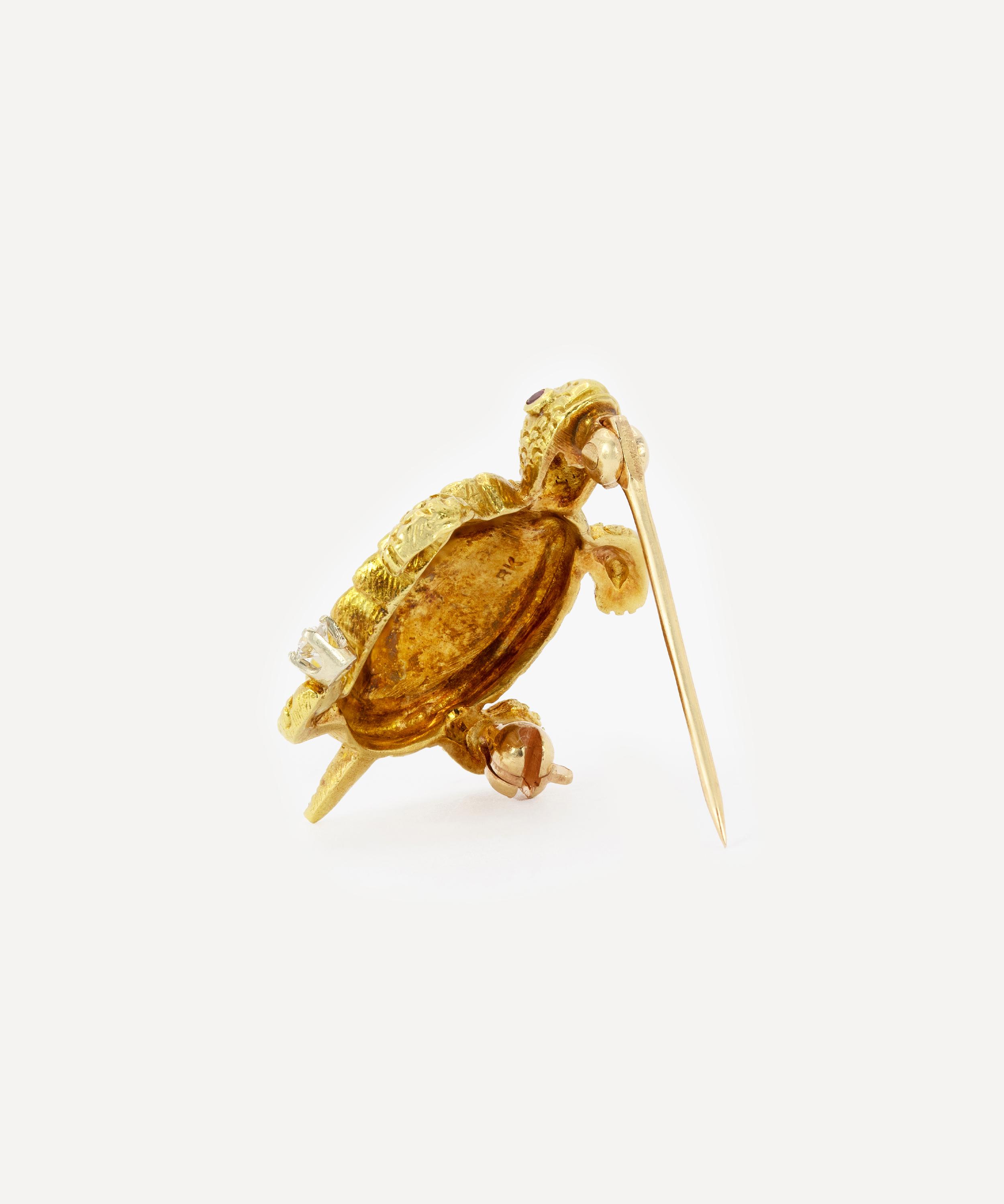 Kojis - 18ct Gold Vintage Turtle Brooch image number 2